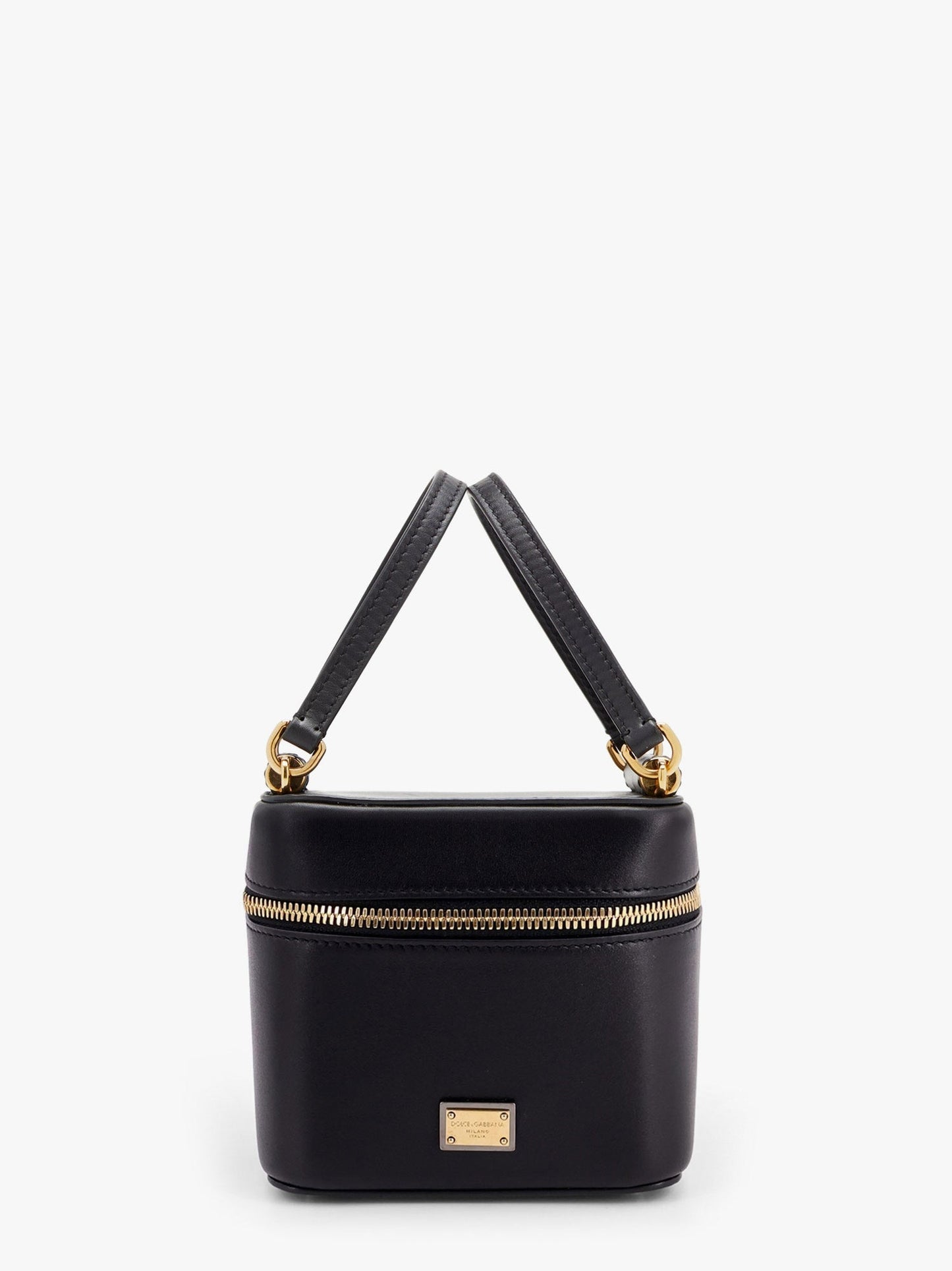 Dolce & Gabbana Women Sicily Leather Handbag With Iconic Logo Plate