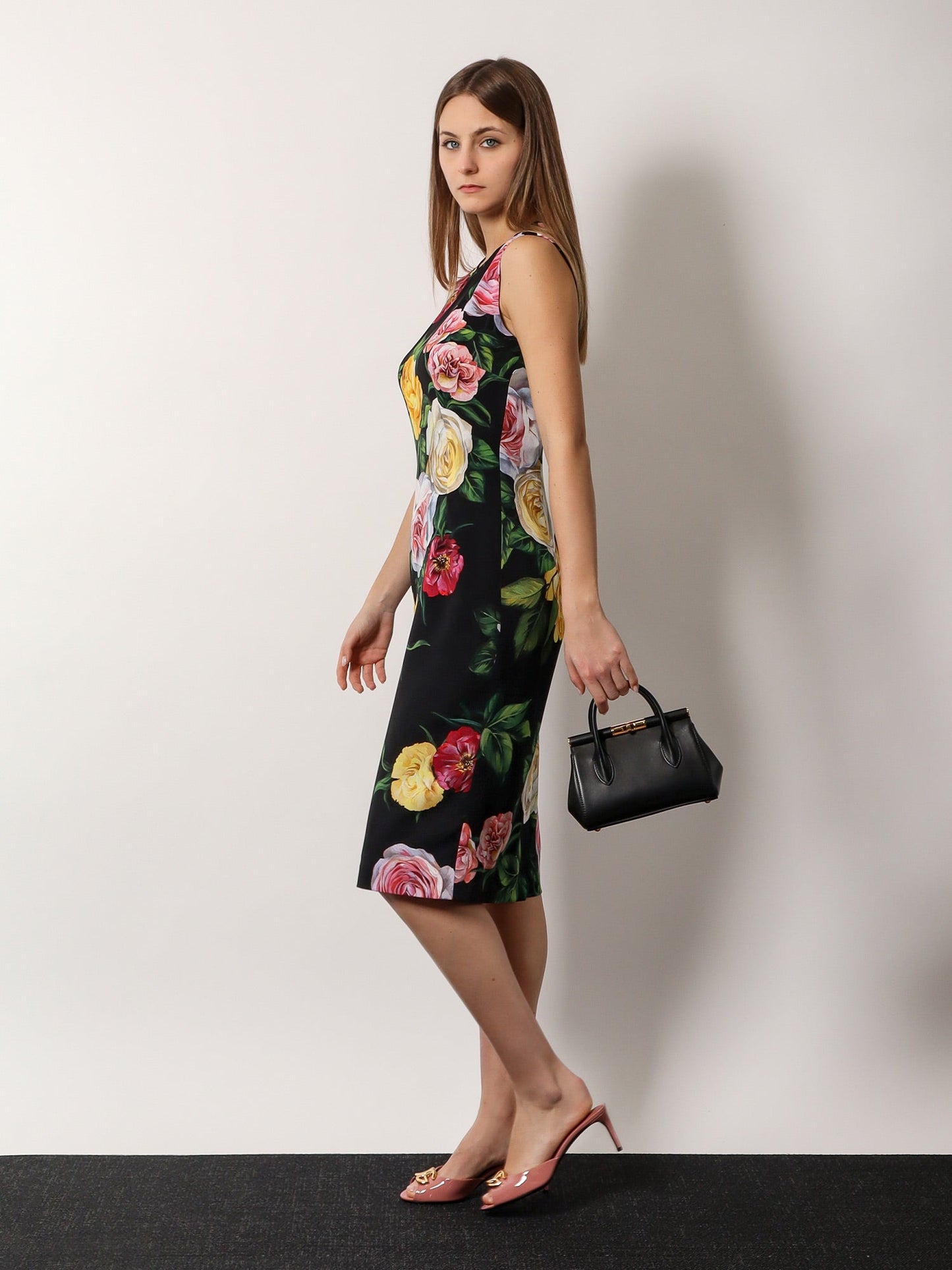 Dolce & Gabbana Women Marlene Leather Handbag With Logo Print