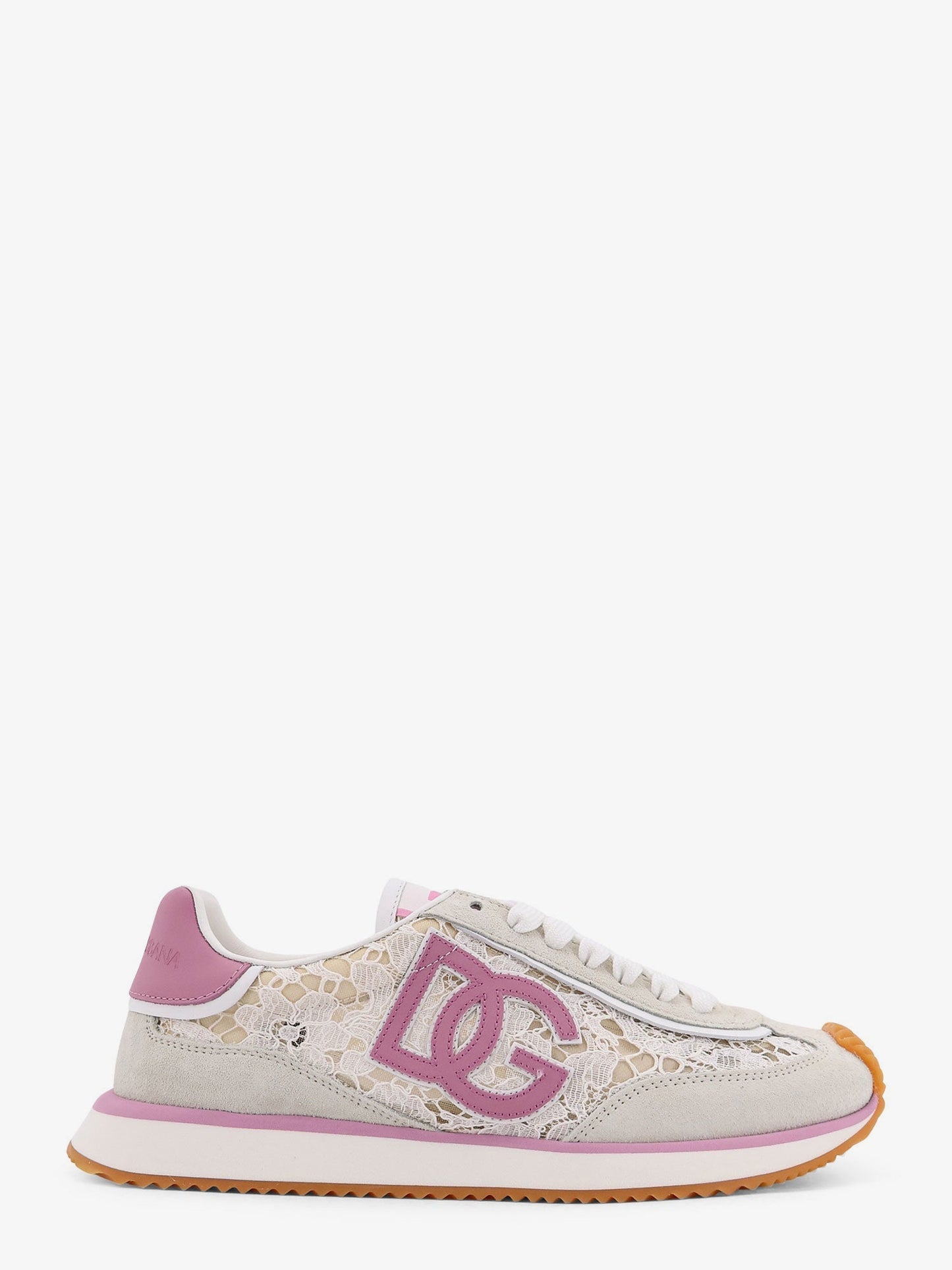 Dolce & Gabbana Women Low-Top Lace Sneakers With Suede Inserts