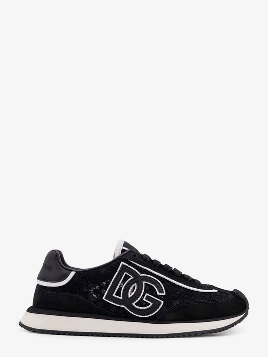 Dolce & Gabbana Women Low-Top Lace Sneakers With Suede Inserts