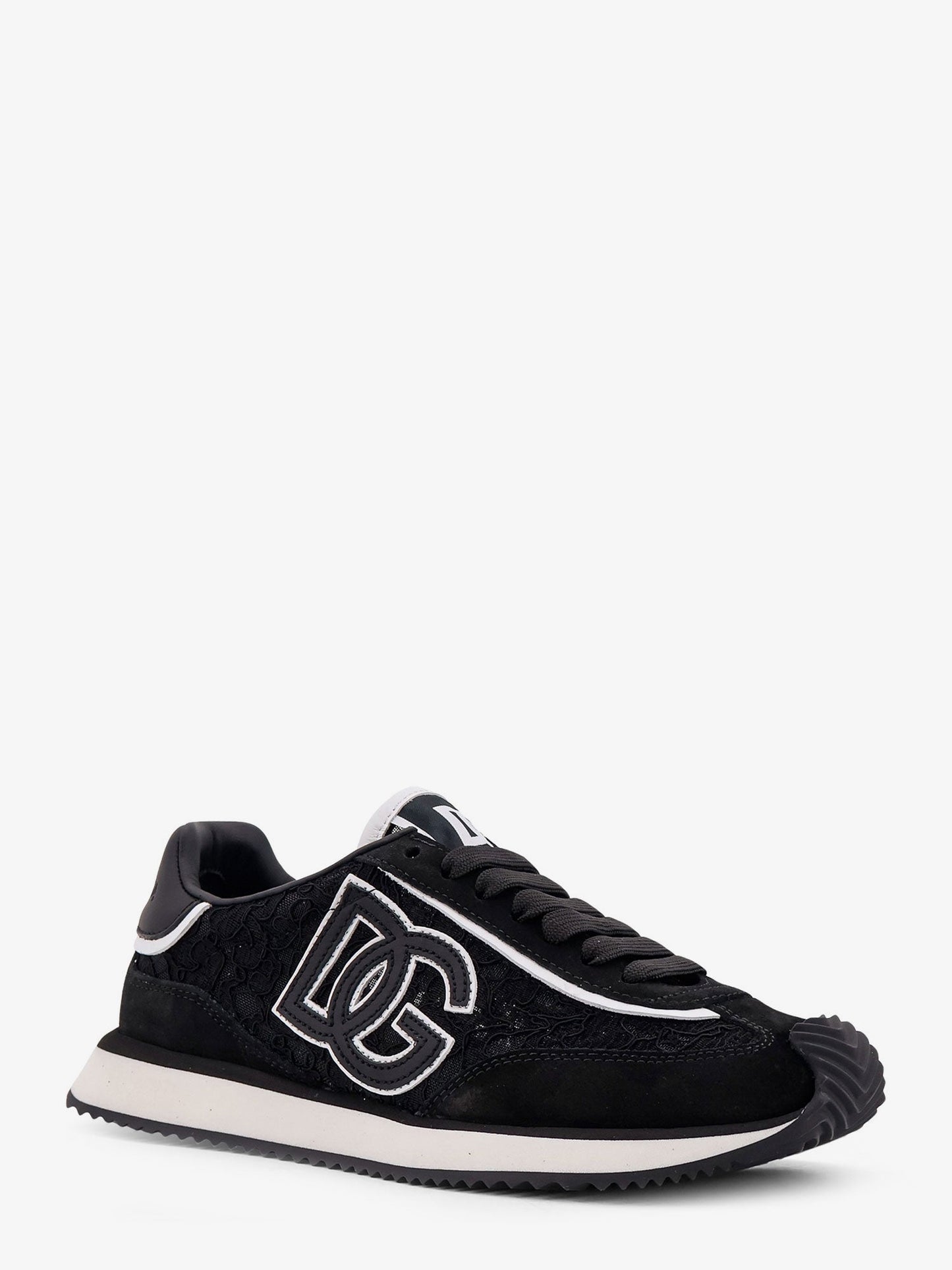 Dolce & Gabbana Women Low-Top Lace Sneakers With Suede Inserts