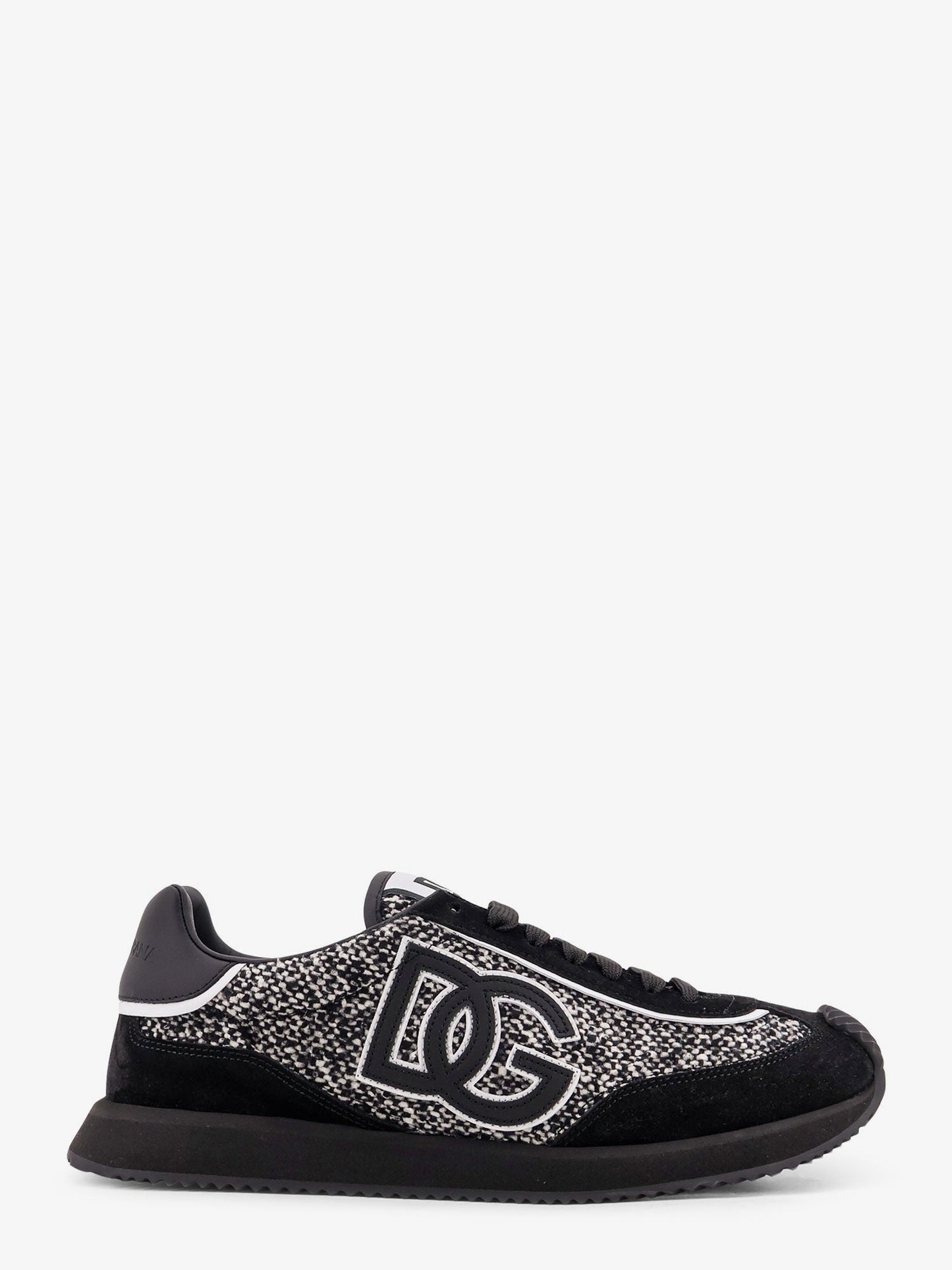 Dolce & Gabbana Men Low-Top Wool Sneakers With Suede Inserts