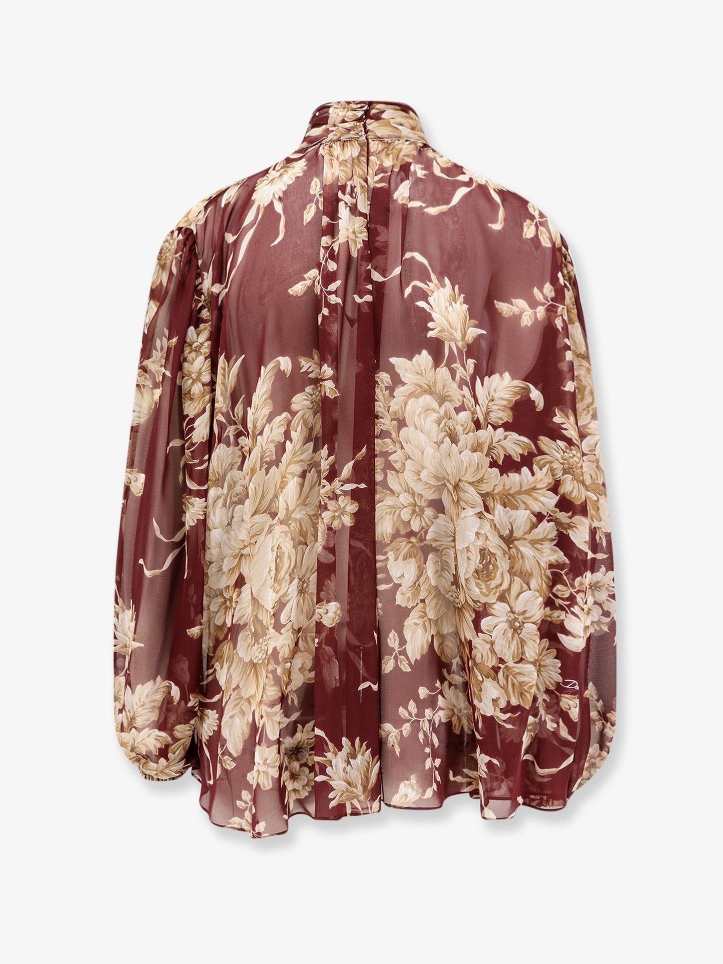 Dolce & Gabbana Women Chiffon Shirt With Rose Print