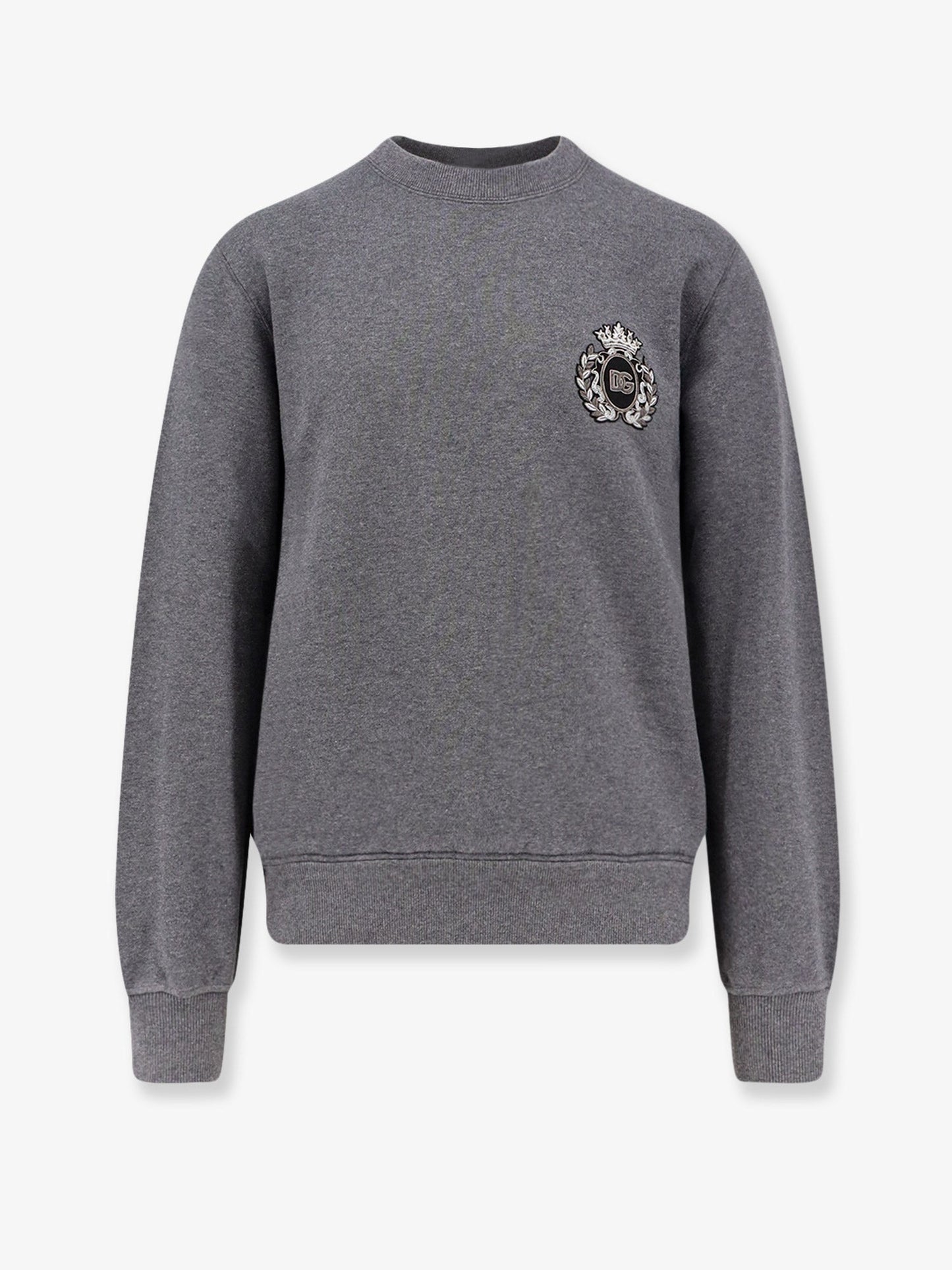 Dolce & Gabbana Men Cotton Sweatshirt With Logo Patch
