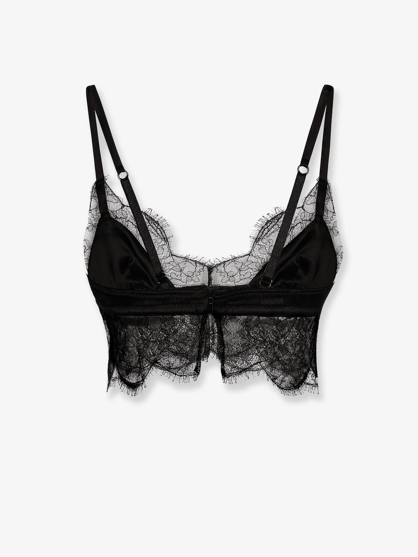 Dolce & Gabbana Women Silk Bra With Lace Inserts