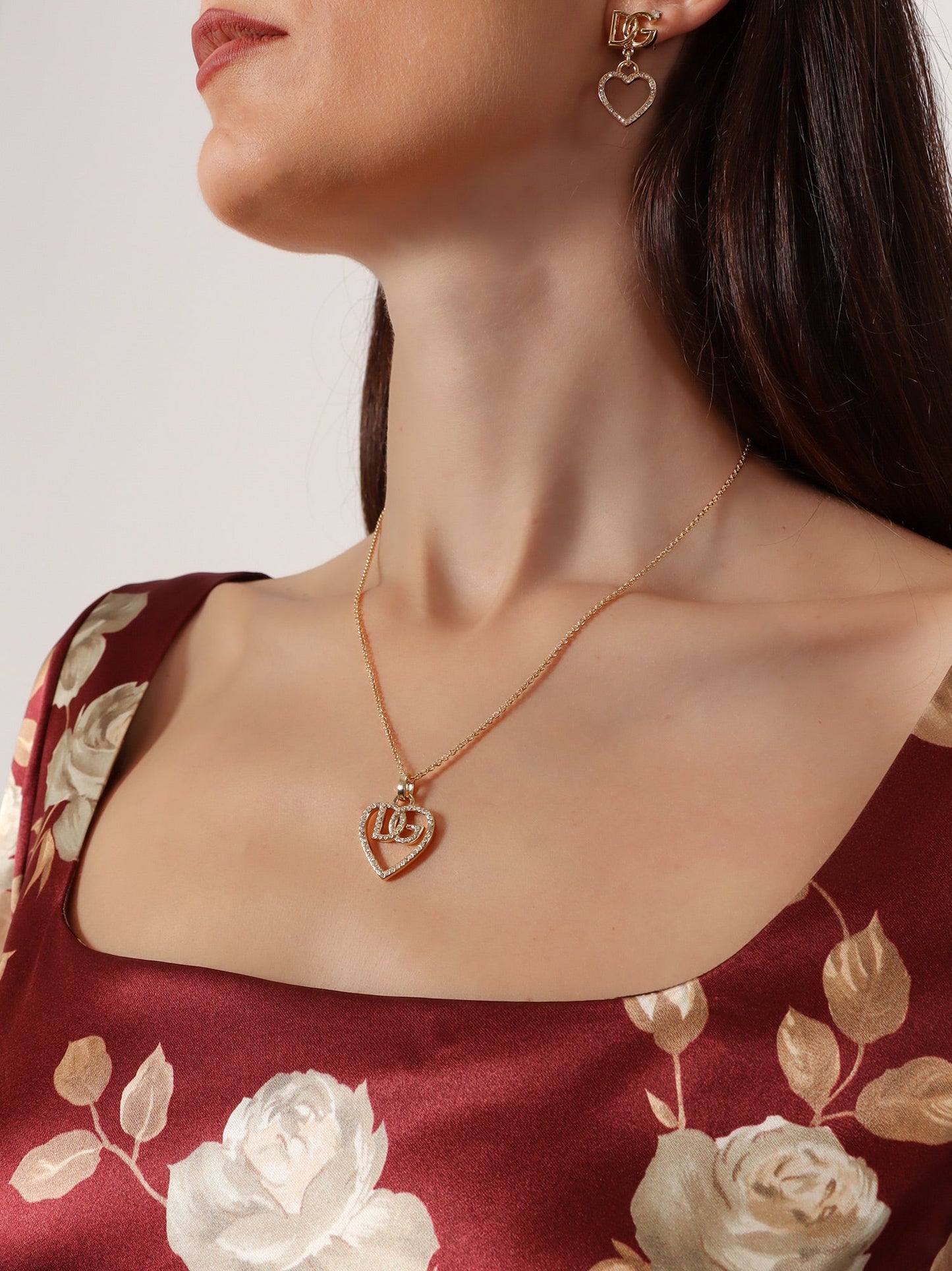 Dolce & Gabbana Women Gold Necklace With Rhinestones