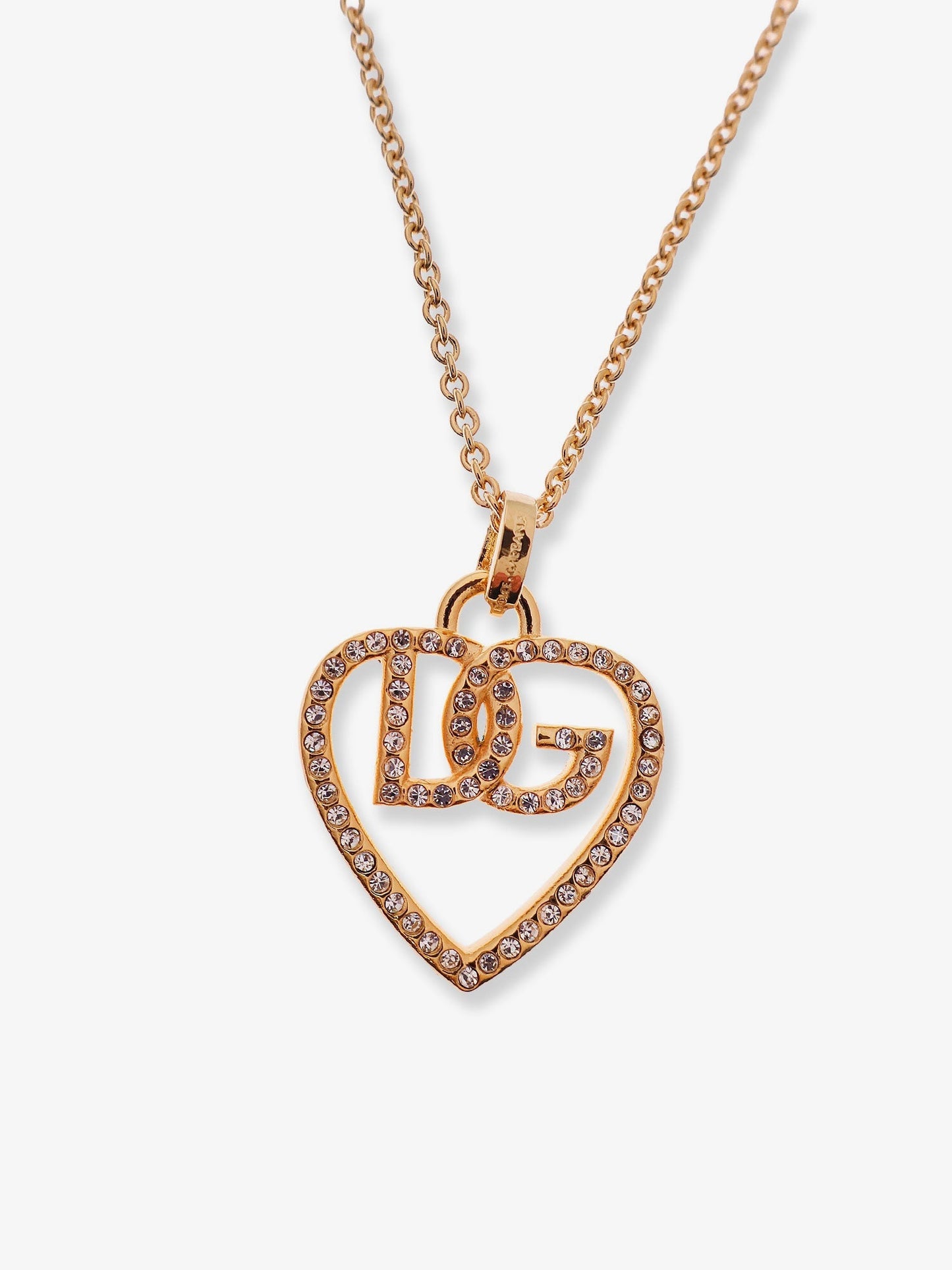 Dolce & Gabbana Women Gold Necklace With Rhinestones