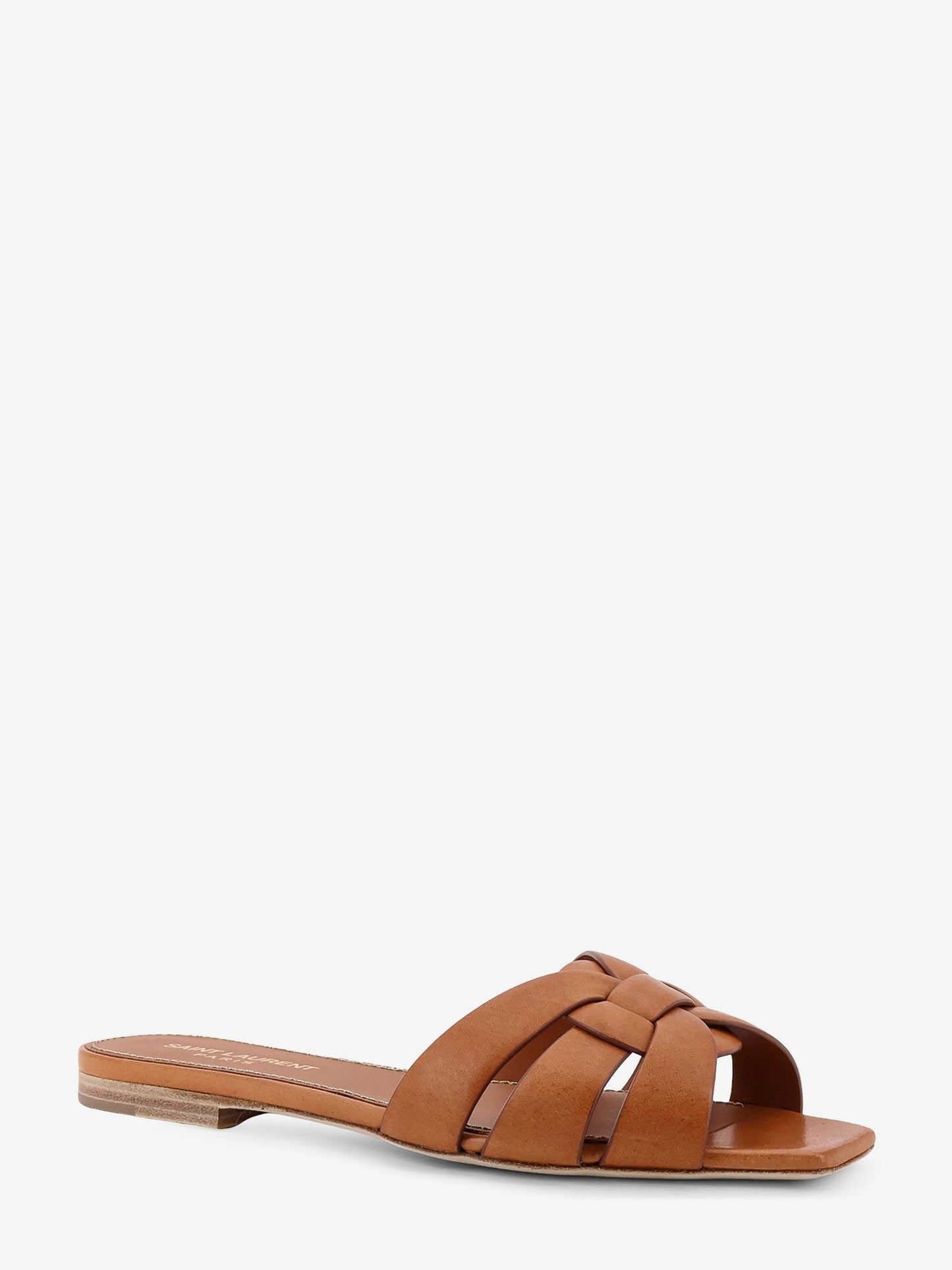 Saint Laurent Women Tribute 05 Flat Leather Sandals