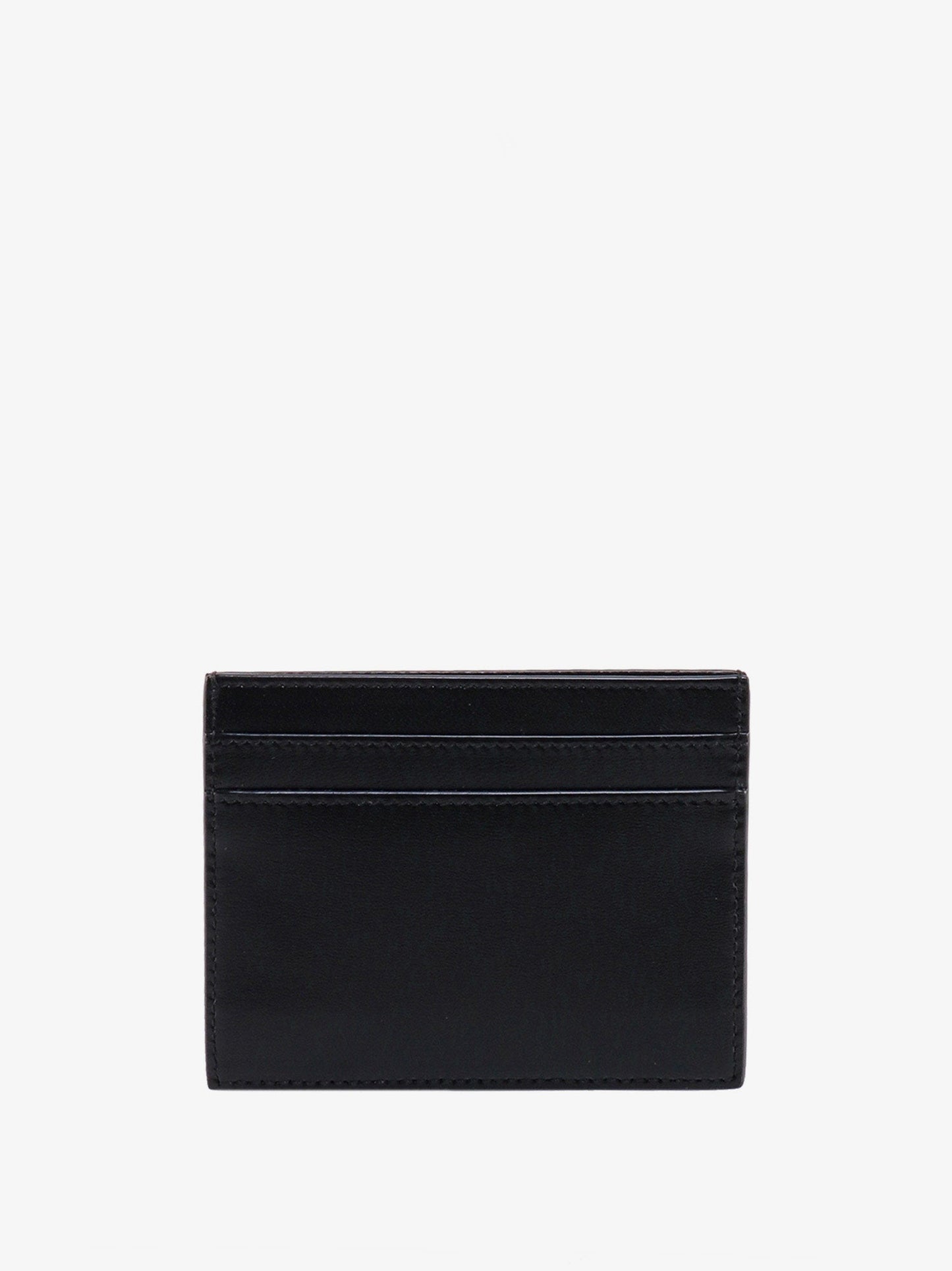 Saint Laurent Men Leather Card Holder With Frontal Monogram