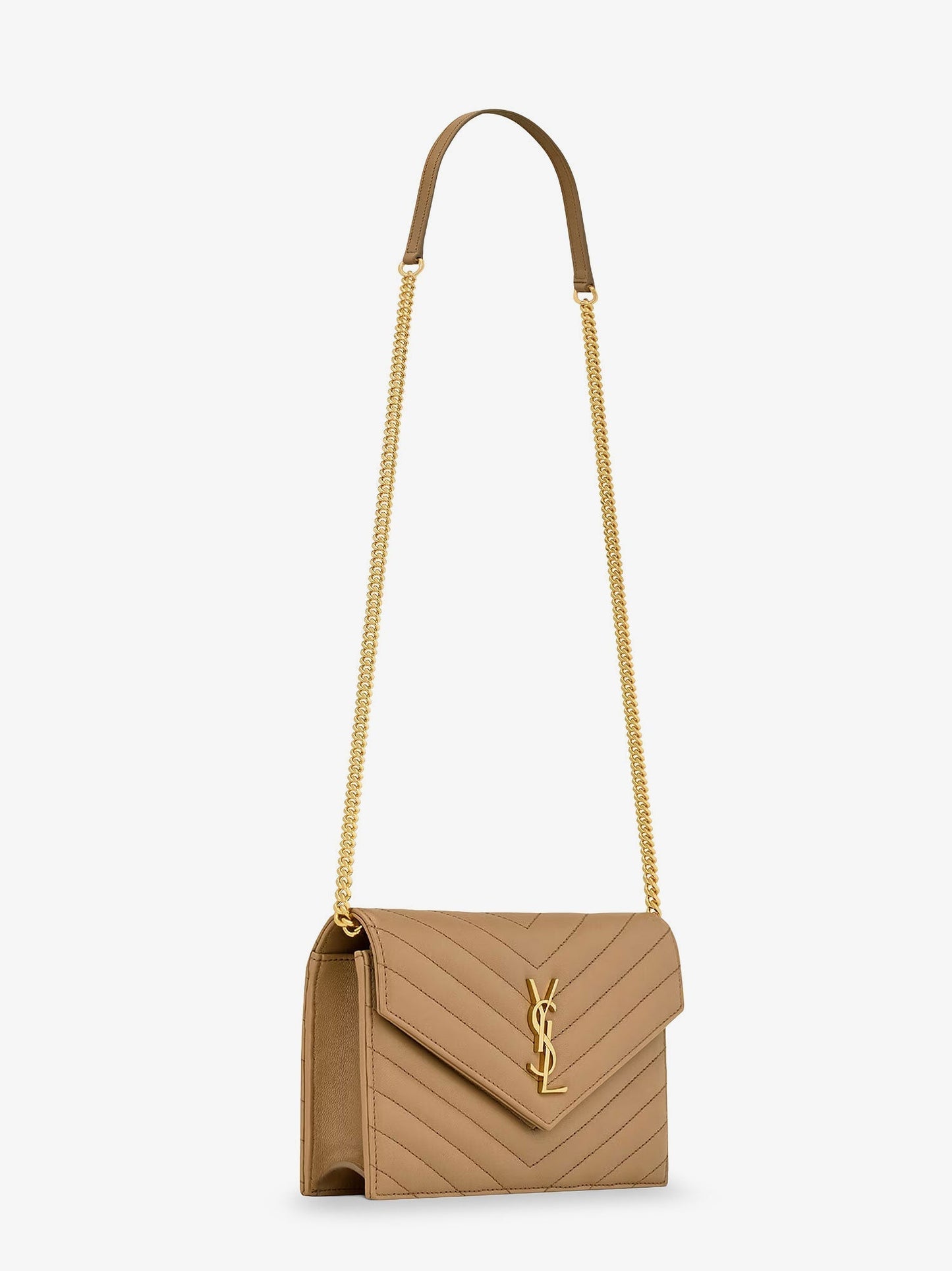 Saint Laurent Women Envelope Leather Shoulder Bag