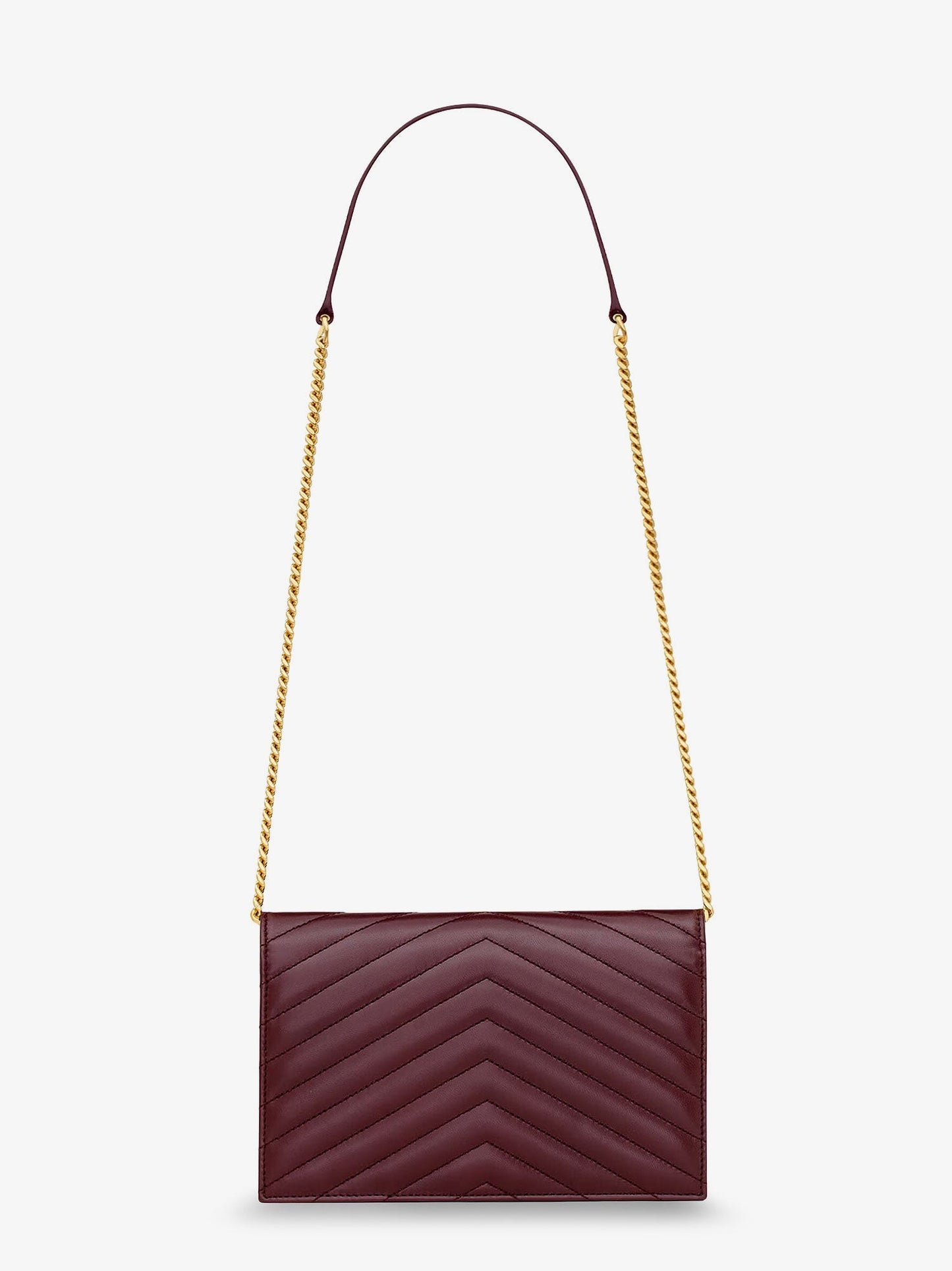 Saint Laurent Women Envelope Leather Shoulder Bag