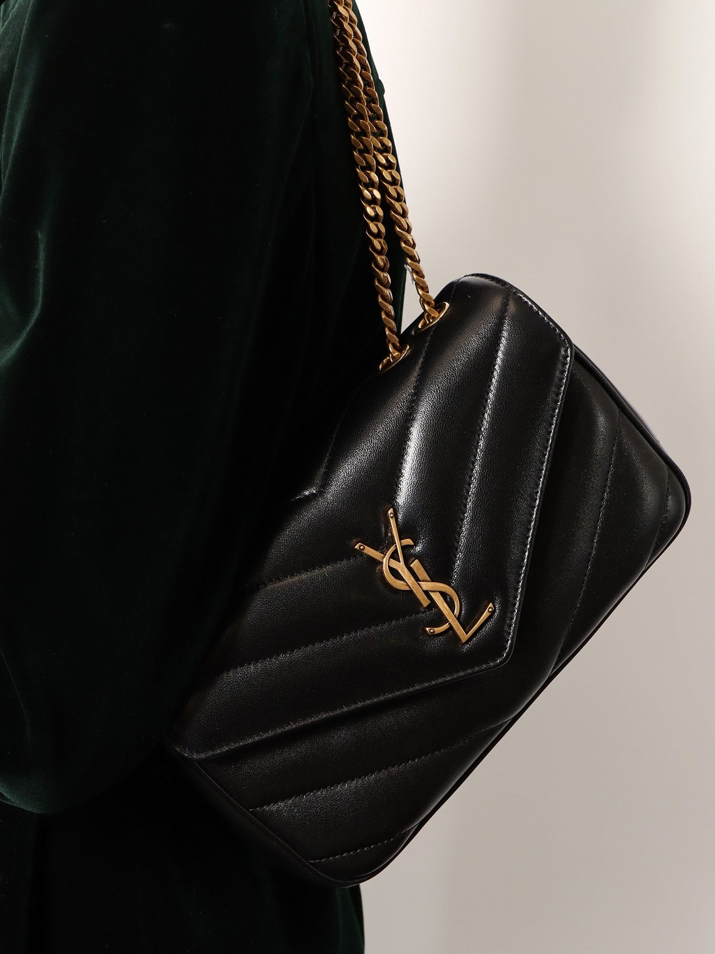Saint Laurent Women Loulou Small Matelasse Leather Shoulder Bag