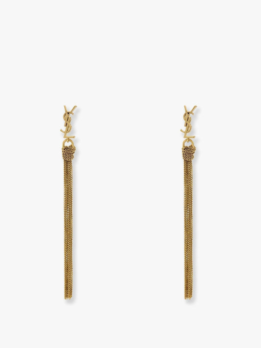 Saint Laurent Women Cassandre Metal Earrings