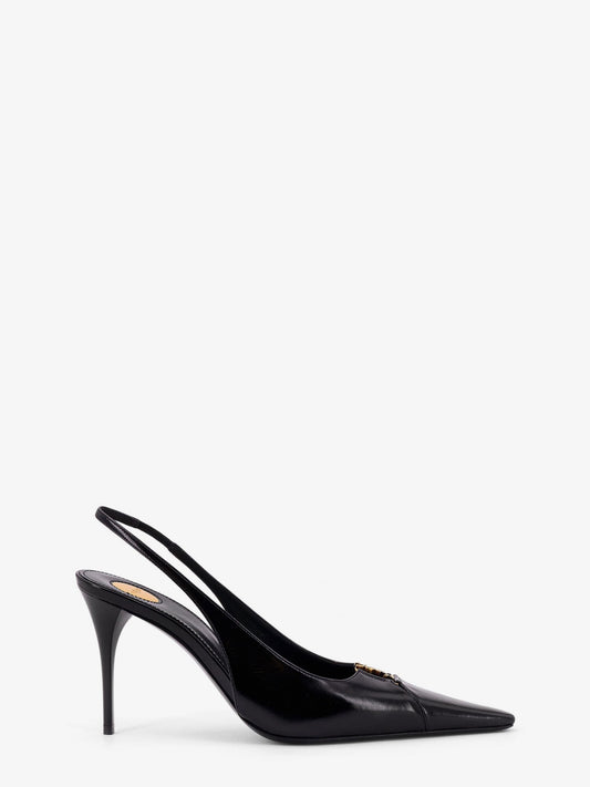 Saint Laurent Women Babylone 90 Pum Leather Slingback Pumps