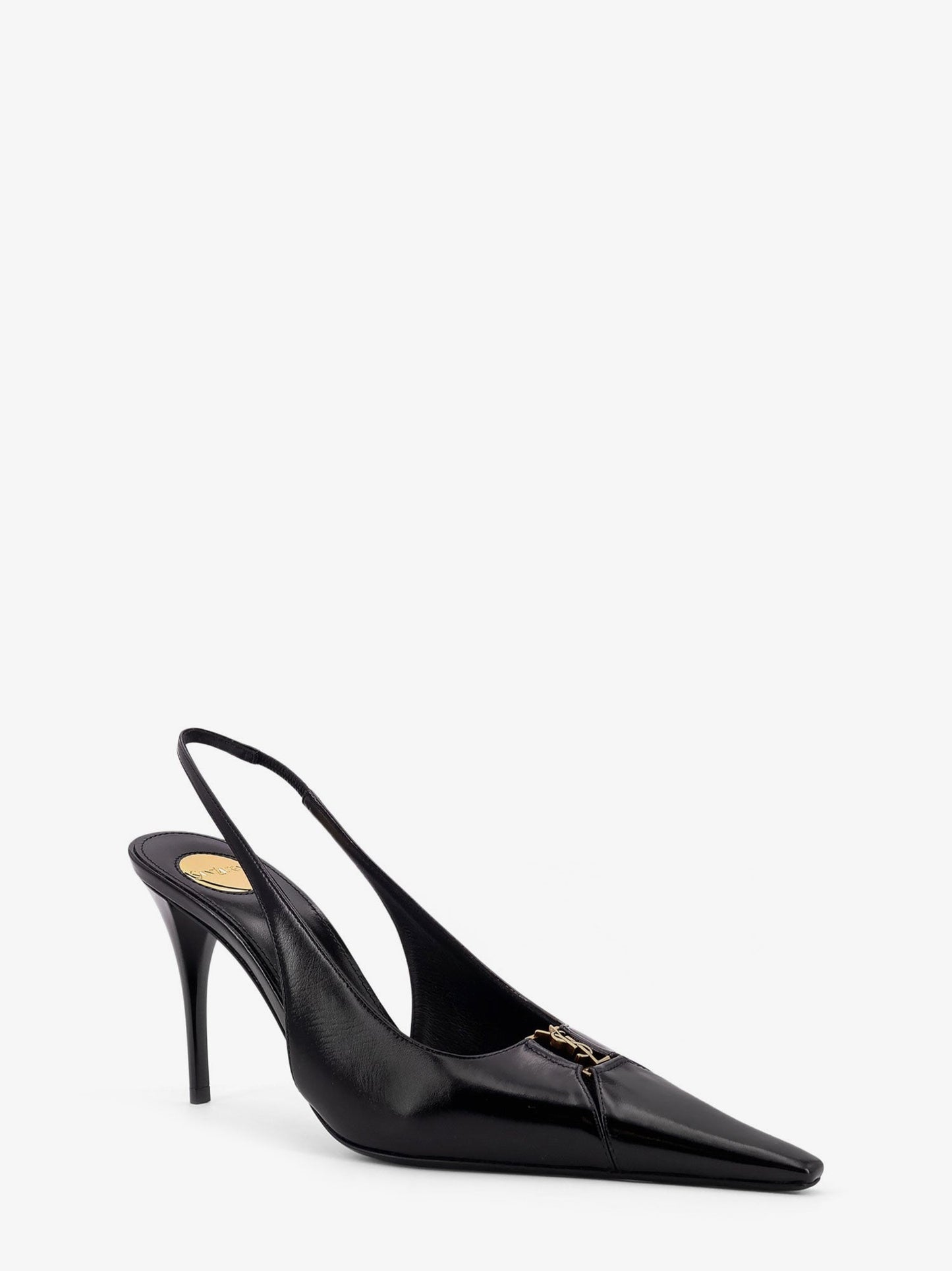 Saint Laurent Women Babylone 90 Pum Leather Slingback Pumps