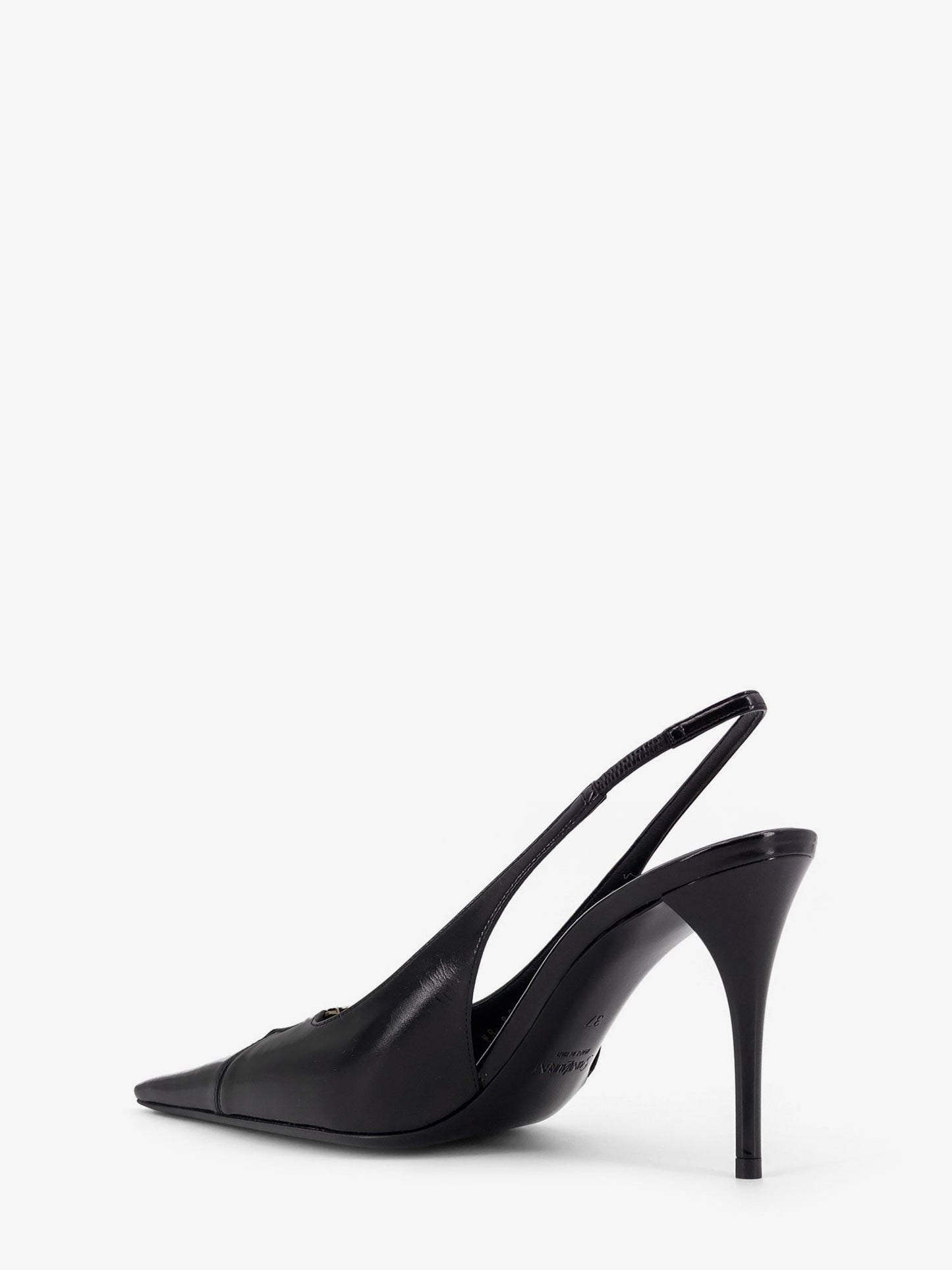 Saint Laurent Women Babylone 90 Pum Leather Slingback Pumps