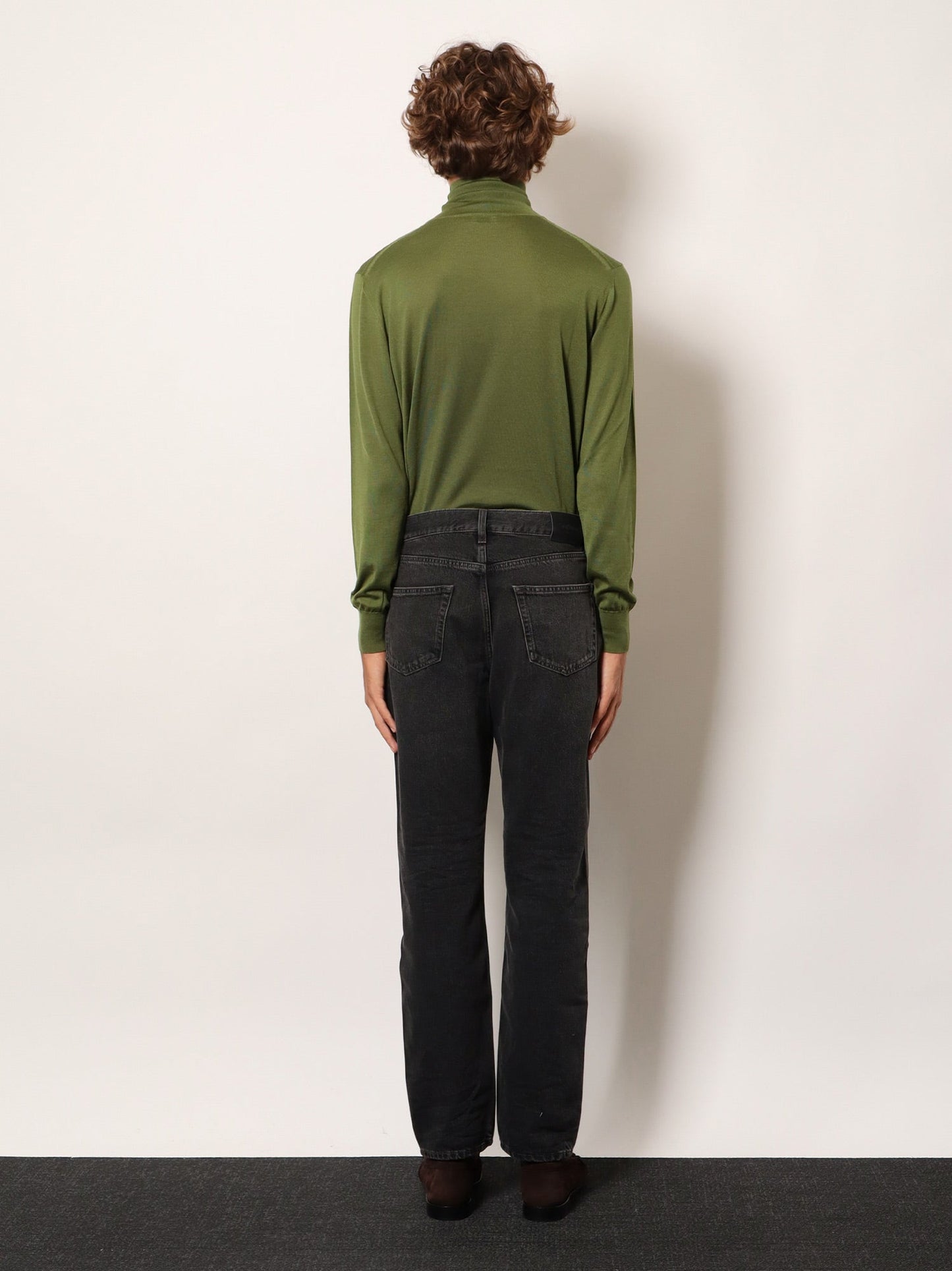 Saint Laurent Men Long Mick Black Denim Trousers