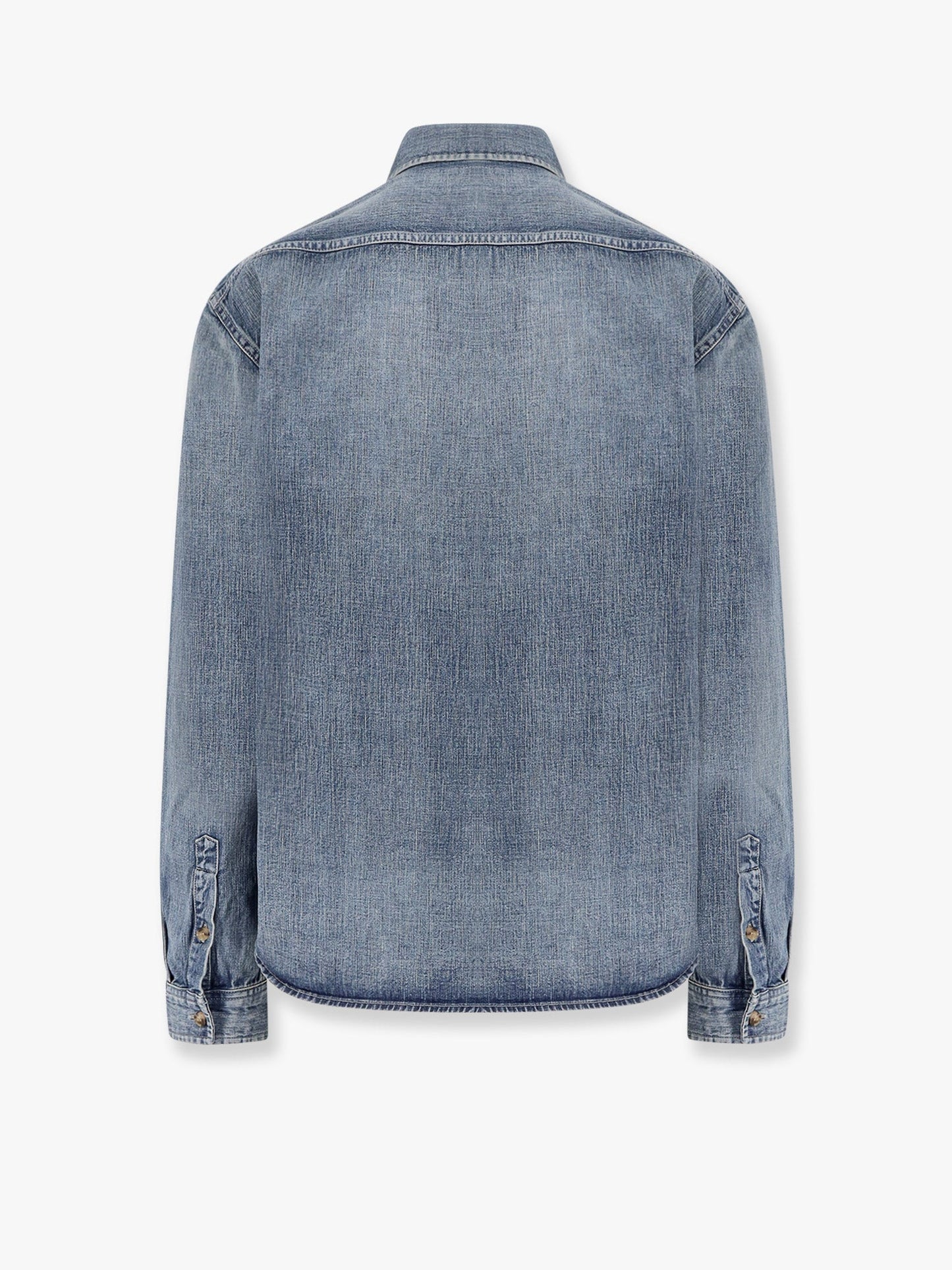 Saint Laurent Men Cassandre Denim Shirt