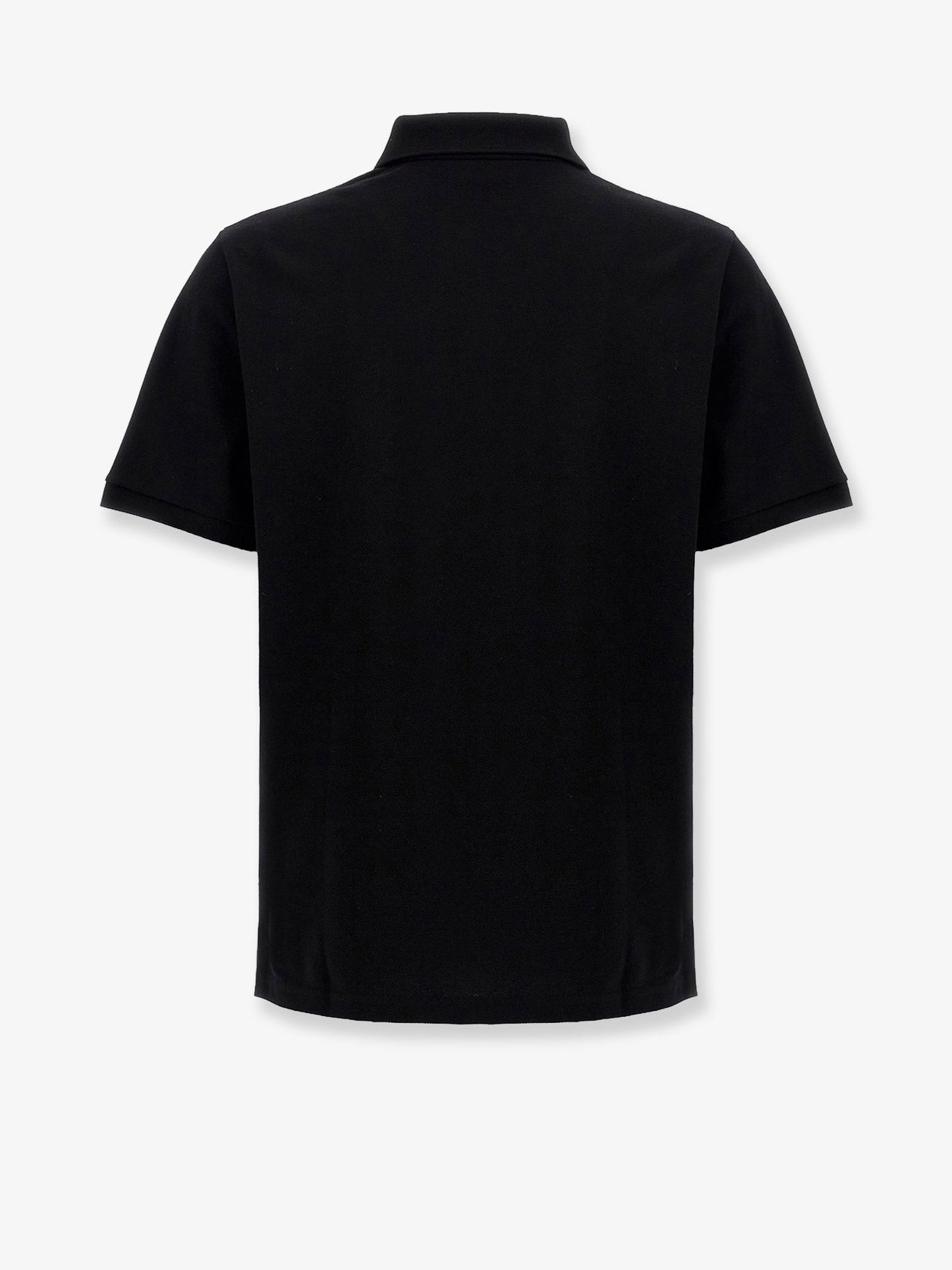 Saint Laurent Men Cotton Blend Polo Shirt With Cassandre Embroidery