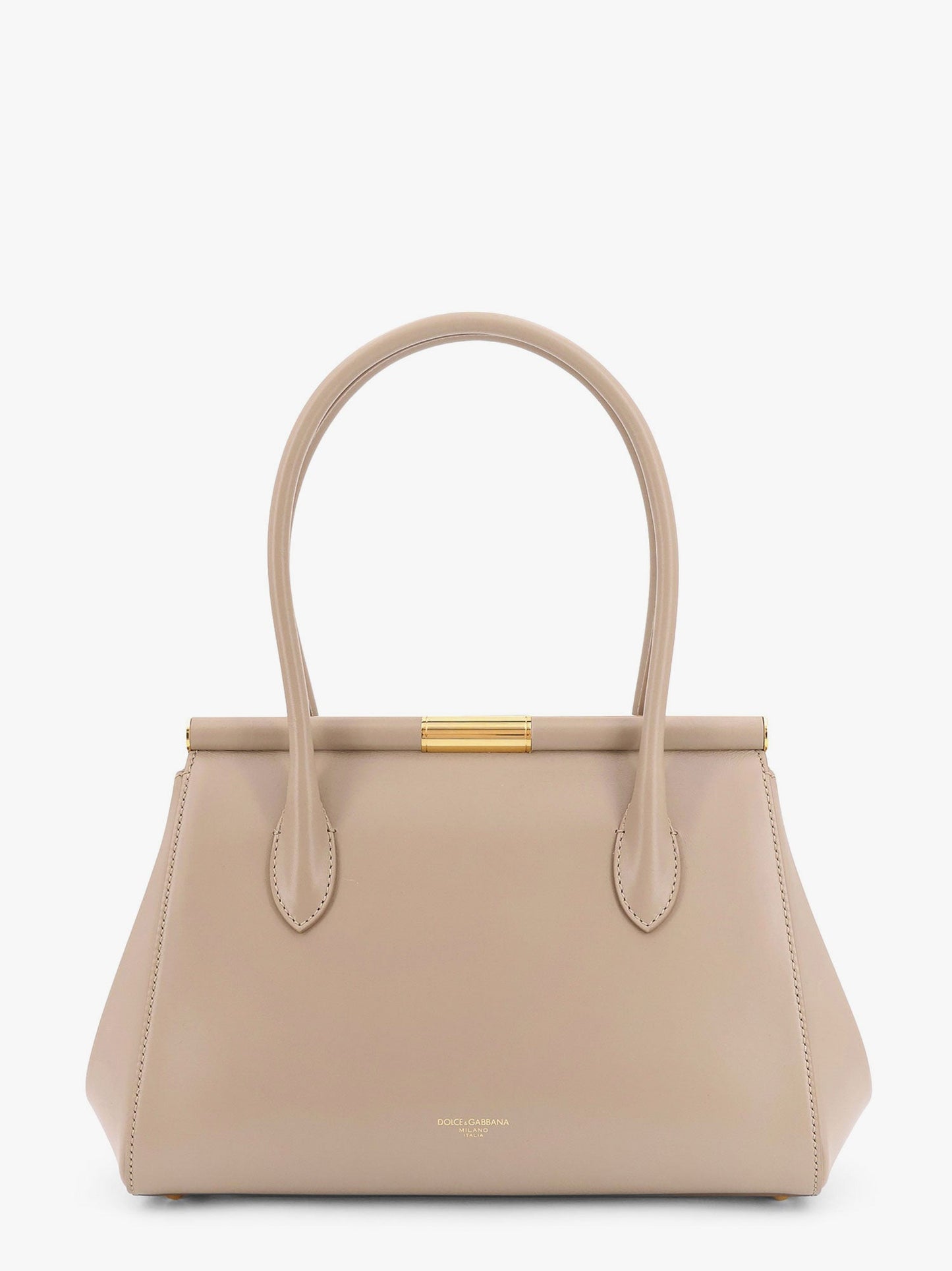 Dolce & Gabbana Women Marlene Leather Handbag With Charm Detail On The Front