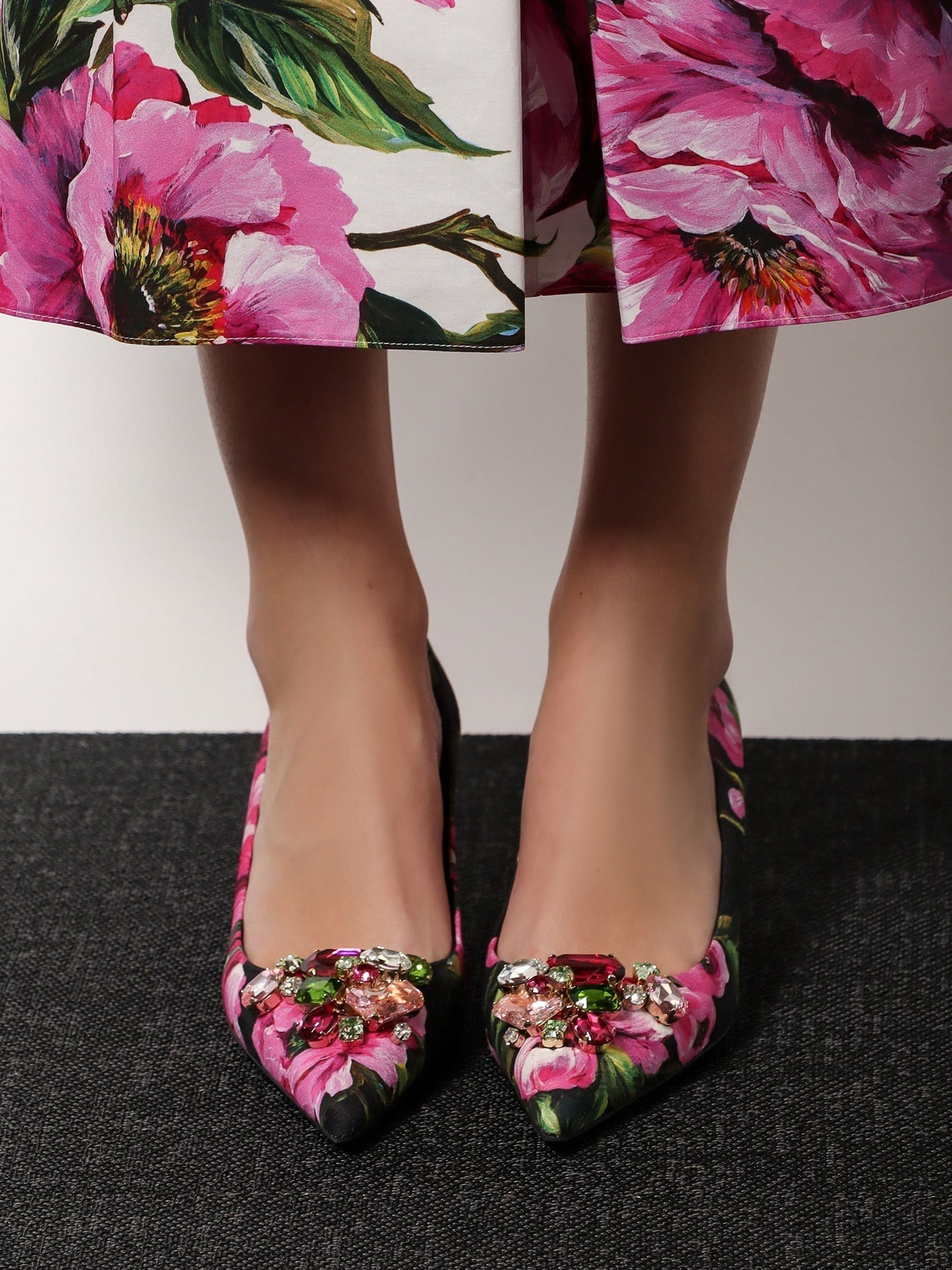 Dolce & Gabbana Women Fabric Decollete With Floral Print