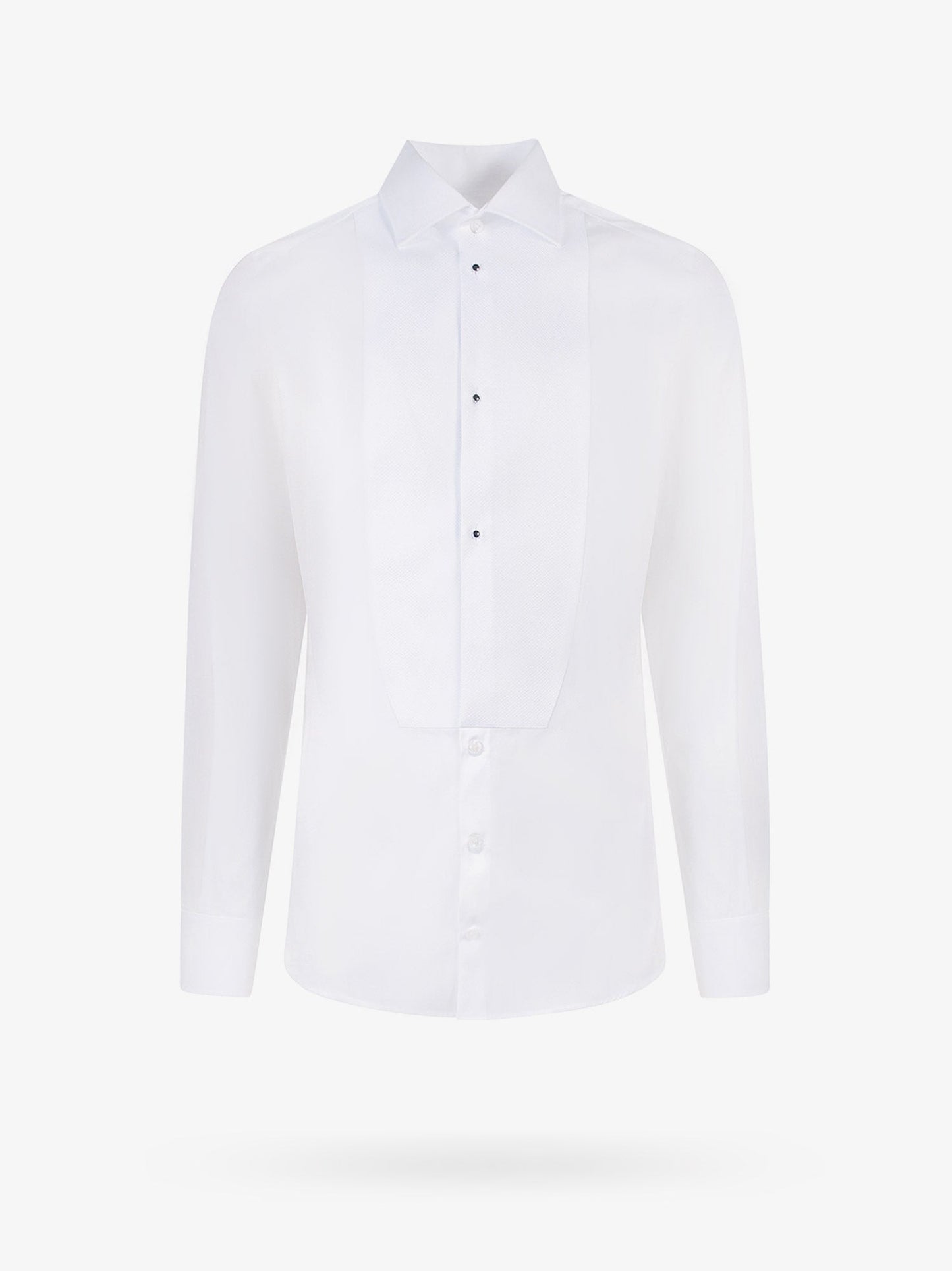 Dolce & Gabbana Men Cotton Shirt With Frontal Plastron