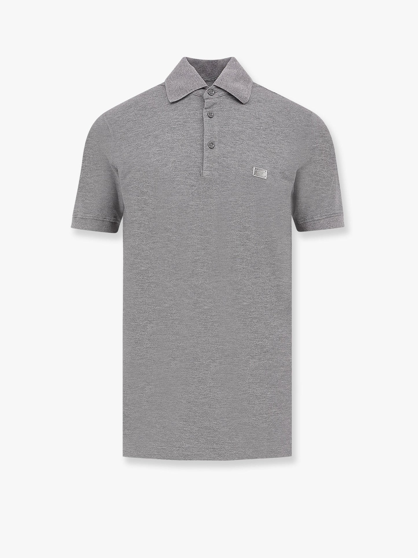 Dolce & Gabbana Men Cotton Polo Shirt With Dolce&Gabbana Milano Plate