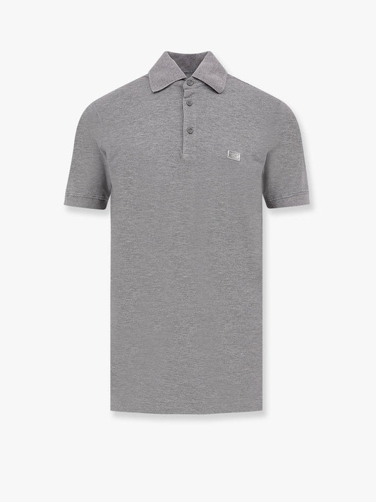 Dolce & Gabbana Men Cotton Polo Shirt With Dolce&Gabbana Milano Plate