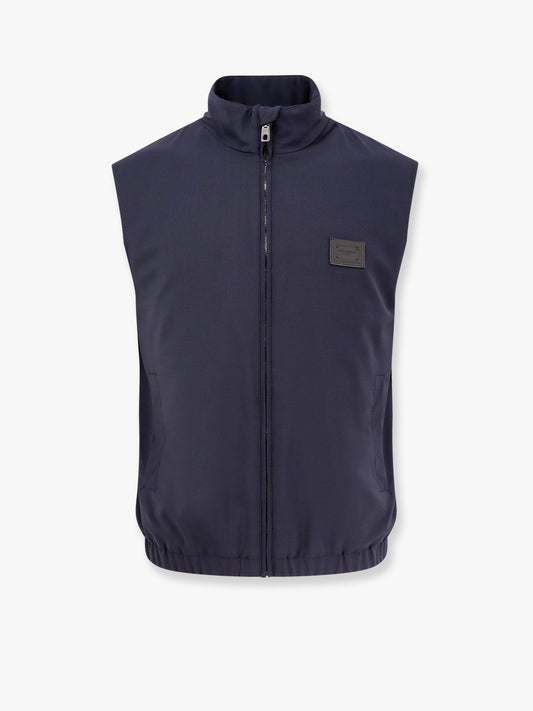 Dolce & Gabbana Men Wool Blend Sleeveless Jacket