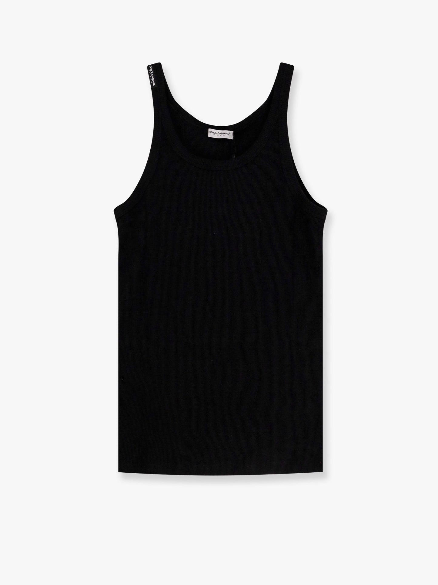 Dolce & Gabbana Men Ribbed Cotton Tank Top