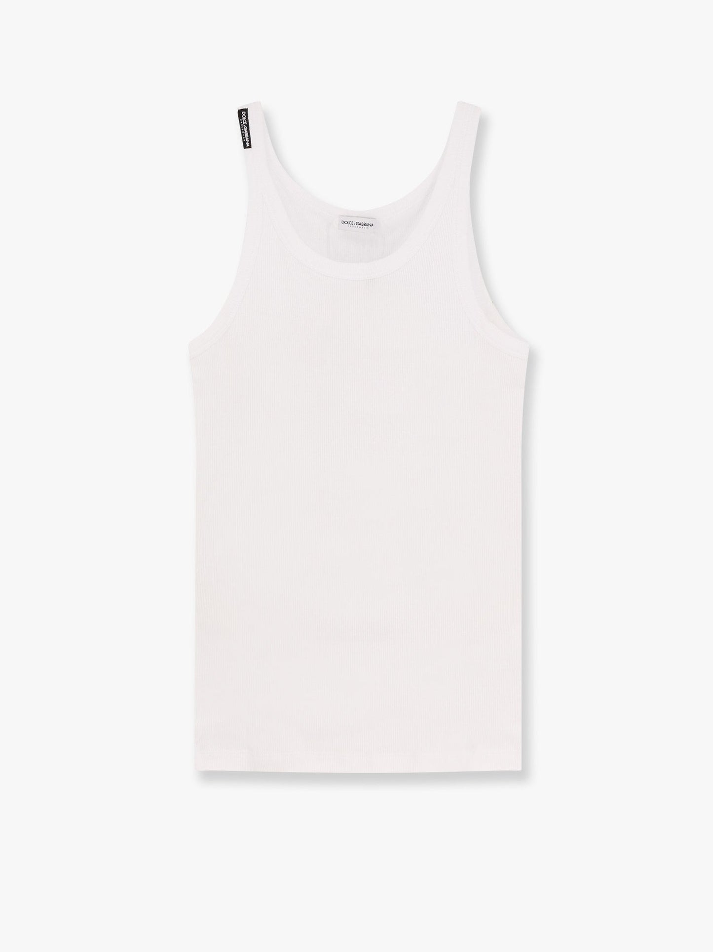 Dolce & Gabbana Men Ribbed Cotton Tank Top