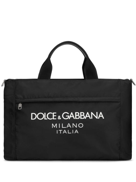 Dolce & Gabbana Men Logo-Lettering Nylon Holdall