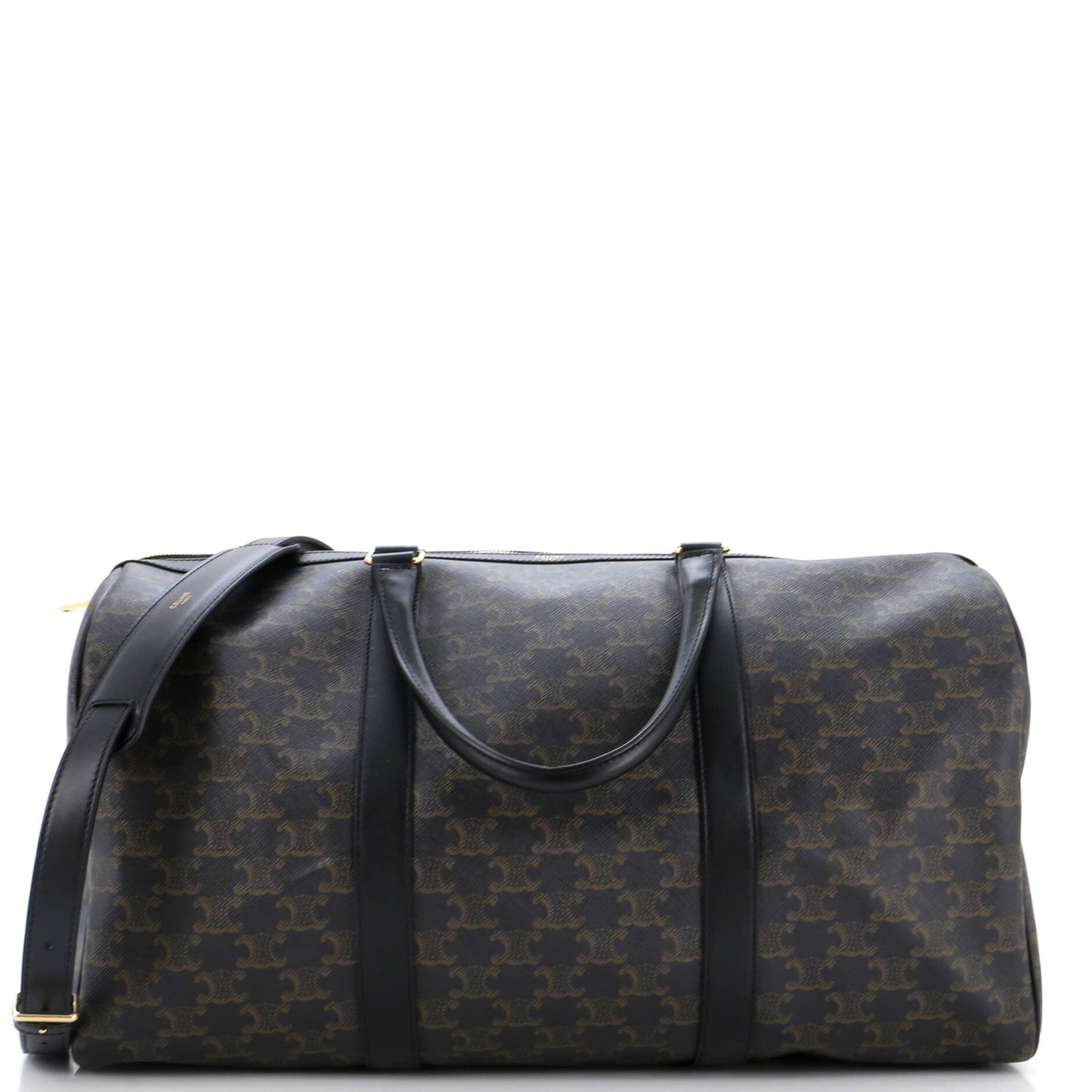 Celine Travel Duffle Bag Triomphe Coated Canvas Medium