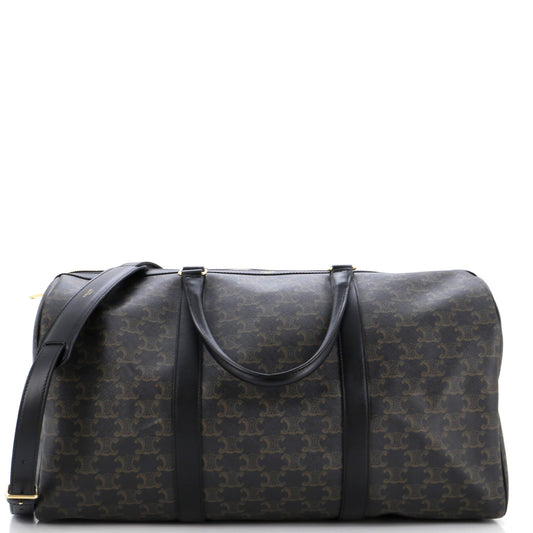 Celine Travel Duffle Bag Triomphe Coated Canvas Medium