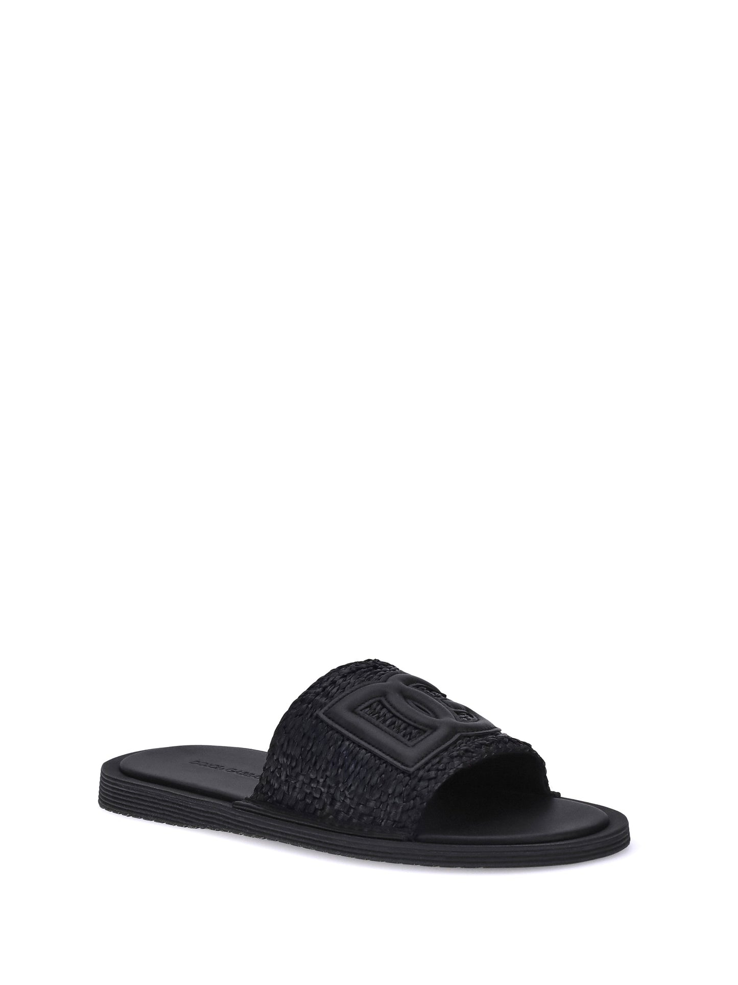 Dolce & Gabbana Men Crochet Raffia Sandals