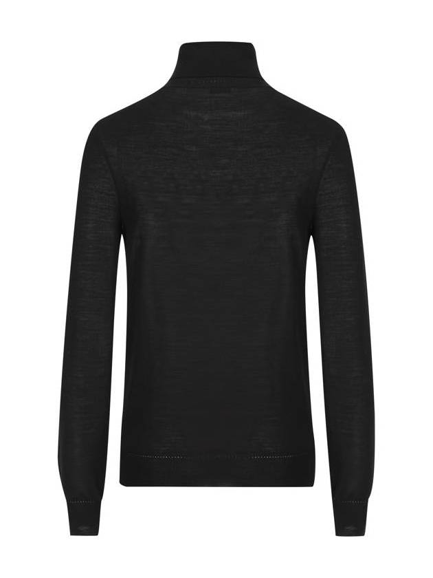 Saint Laurent Cassandre Wool Turtle Neck Black