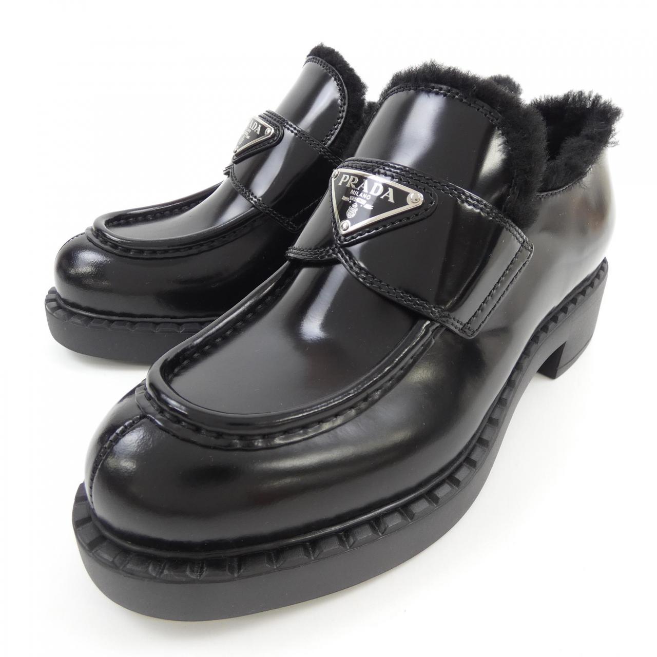 Prada 3J32 Leather Shearling Shoes