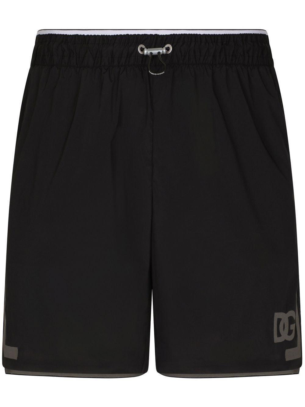 Dolce & Gabbana Men Thigh-Length Monogram-Print Swim Shorts