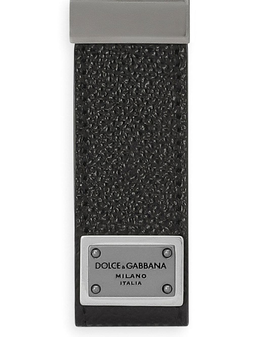 Dolce & Gabbana Men Calfskin Key Chain With Logo Tag