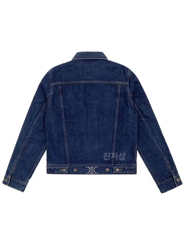 CELINE Trucker Cotton Denim Jacket Navy