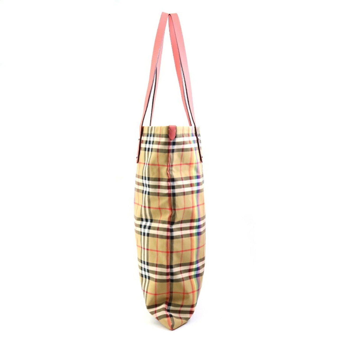 Burberry  pink Cotton Leather Shoulder Bag Tote Bag ()