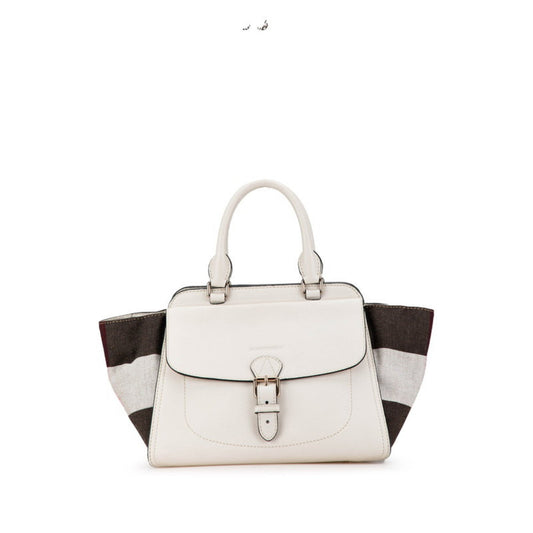 Burberry   Color  Leather Canvas Handbag Tote Bag ()