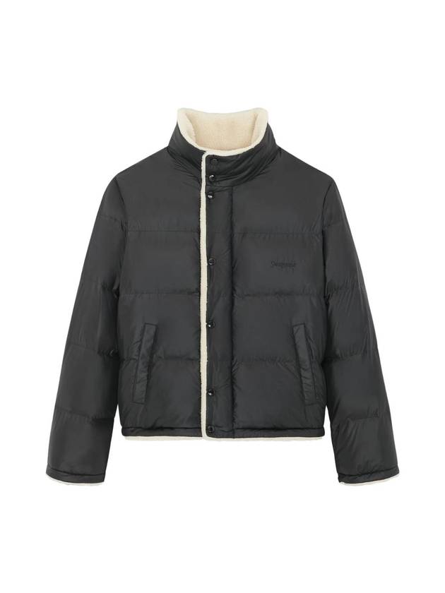 Saint Laurent Shearling Lining Nylon Down Puffer Jacket Black