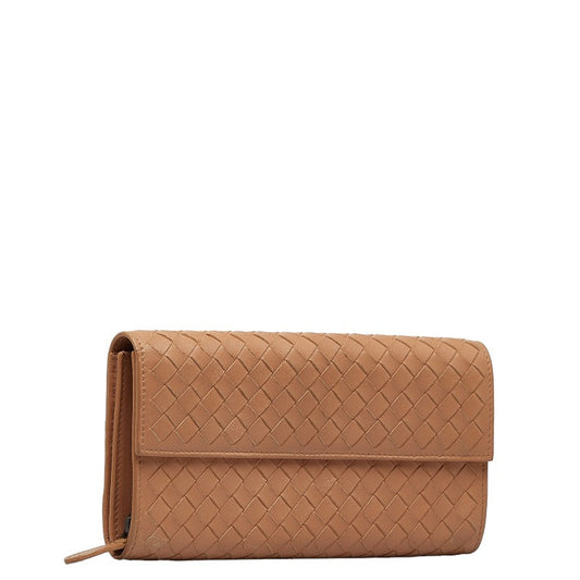 Bottega Veneta  Intrecciato Long Wallet in Leather Pink Ladies