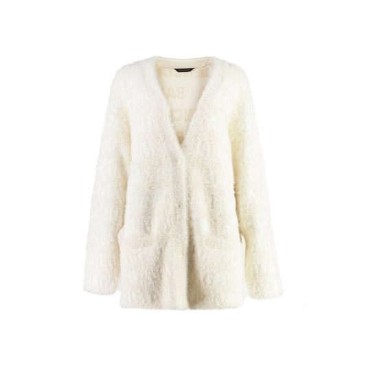 Balenciaga Wool Blend Jacquard Cardigan Women