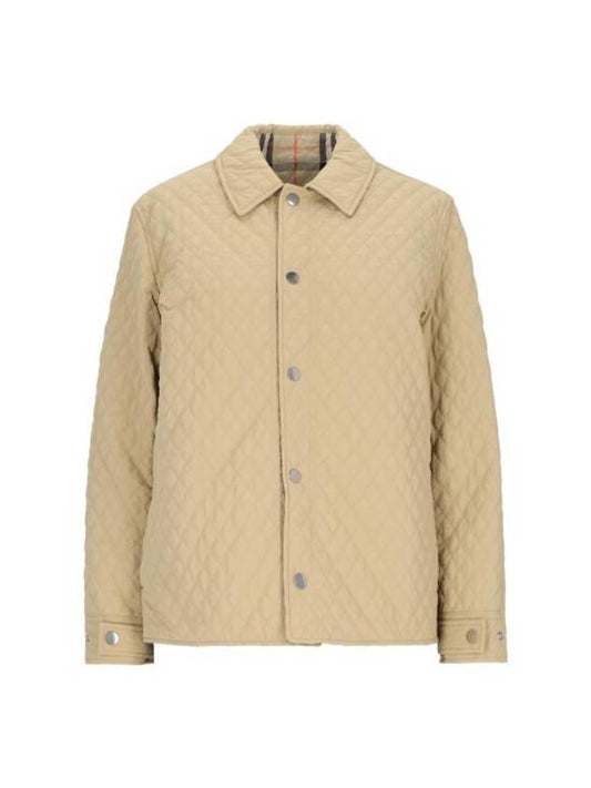 Burberry Check Reversible Quilted Jacket Beige