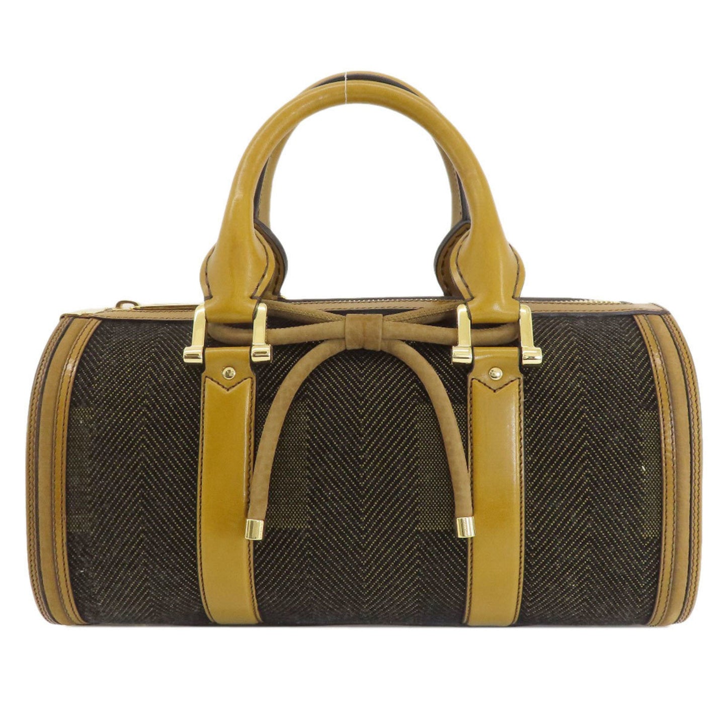 Burberry  Leather Canvas Handbag ()