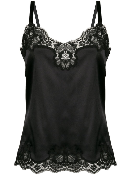 Dolce & Gabbana Women Lace-Detail Satin Camisole Top