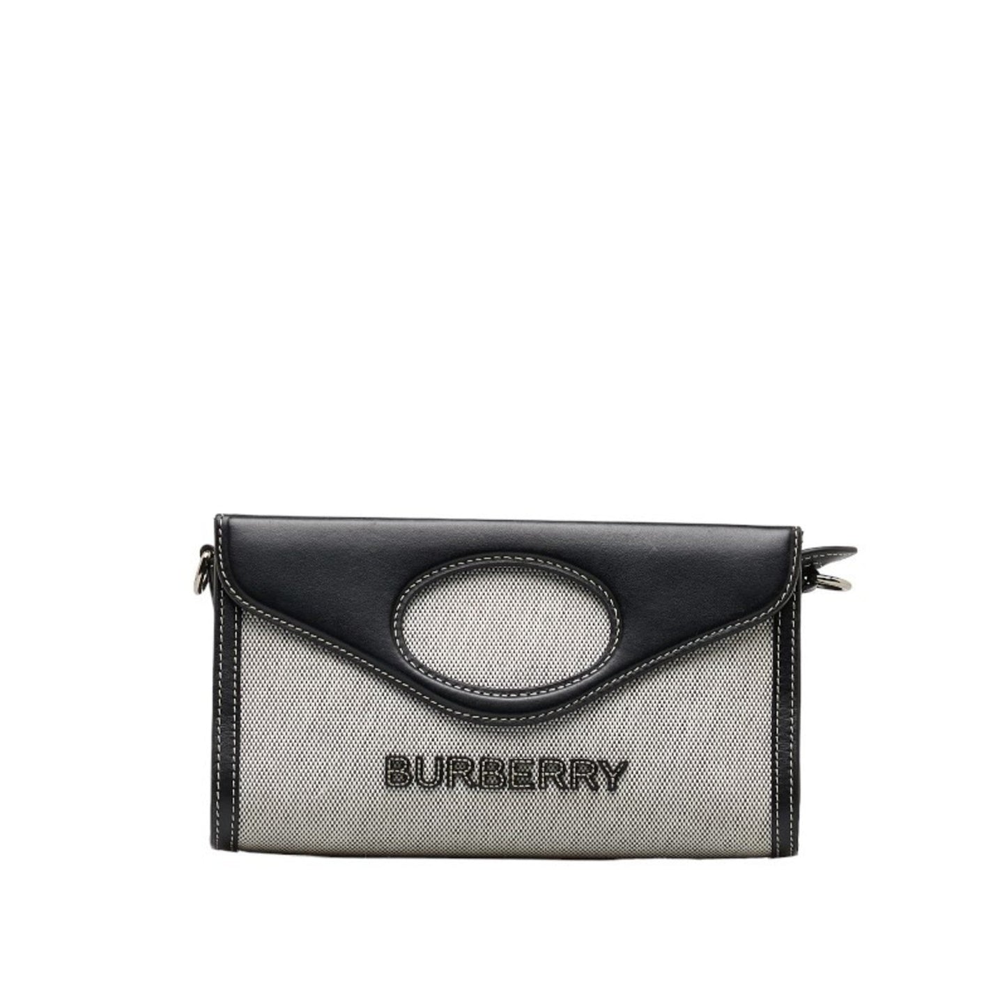 Burberry   Cotton Canvas Leather Handbag Shoulder Bag ()