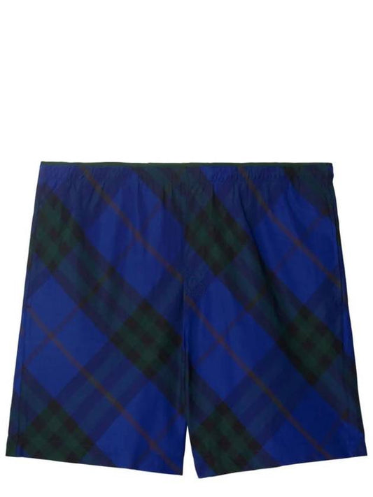 Burberry Check Twill Swim Shorts Blue